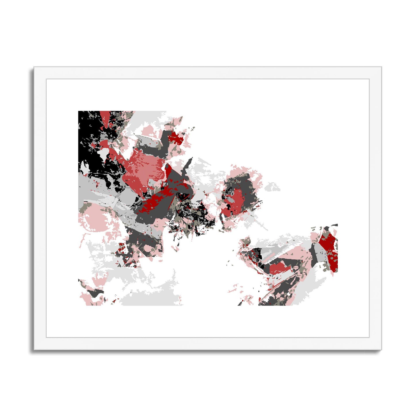 Framed Graphic Art Print, fph-1190-7694, 20"x16", White Frame