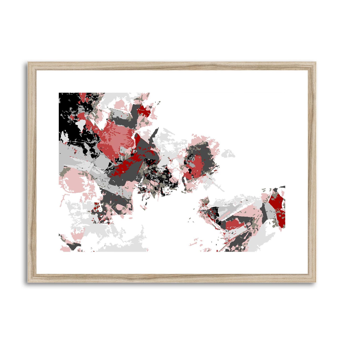 Framed Graphic Art Print, fph-1190-7694, 24"x18", Natural Frame