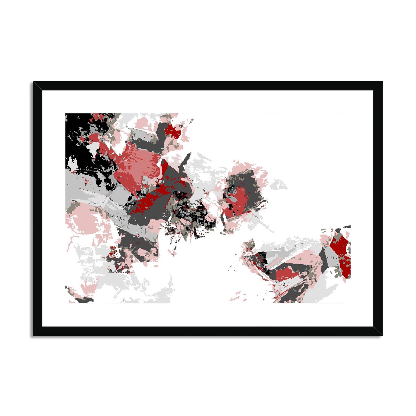 Framed Graphic Art Print, fph-1190-7694, 28"x20", Black Frame