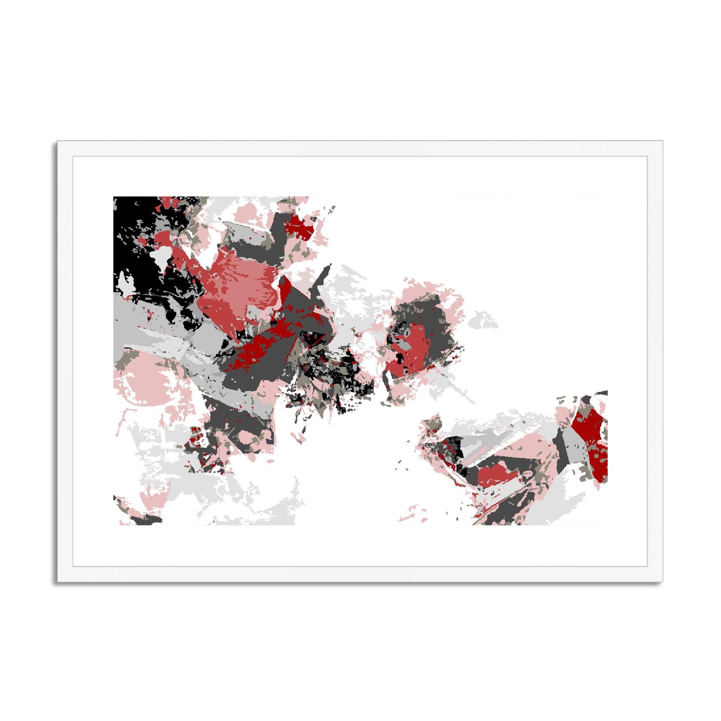 Framed Graphic Art Print, fph-1190-7694, 28"x20", White Frame