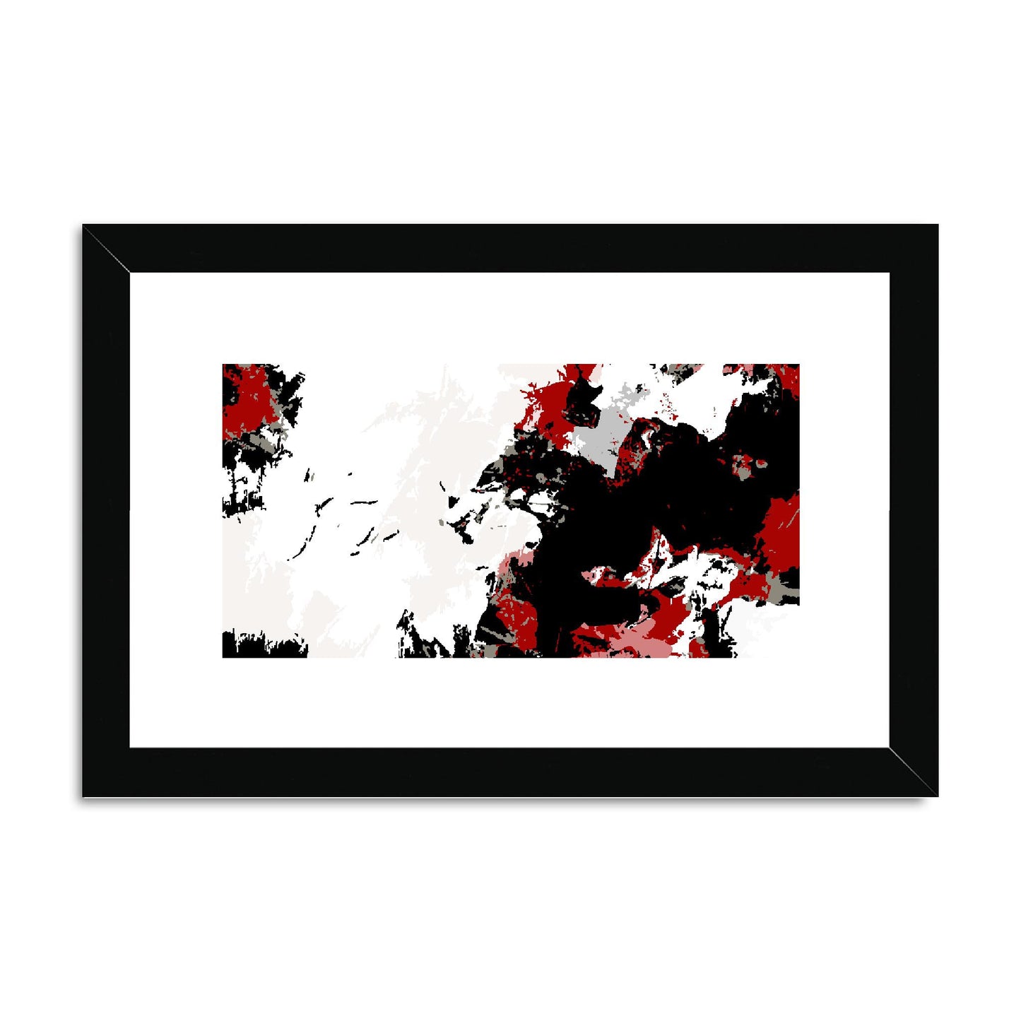 Framed Graphic Art Print, fph-1190-7696, 12"x8", Black Frame