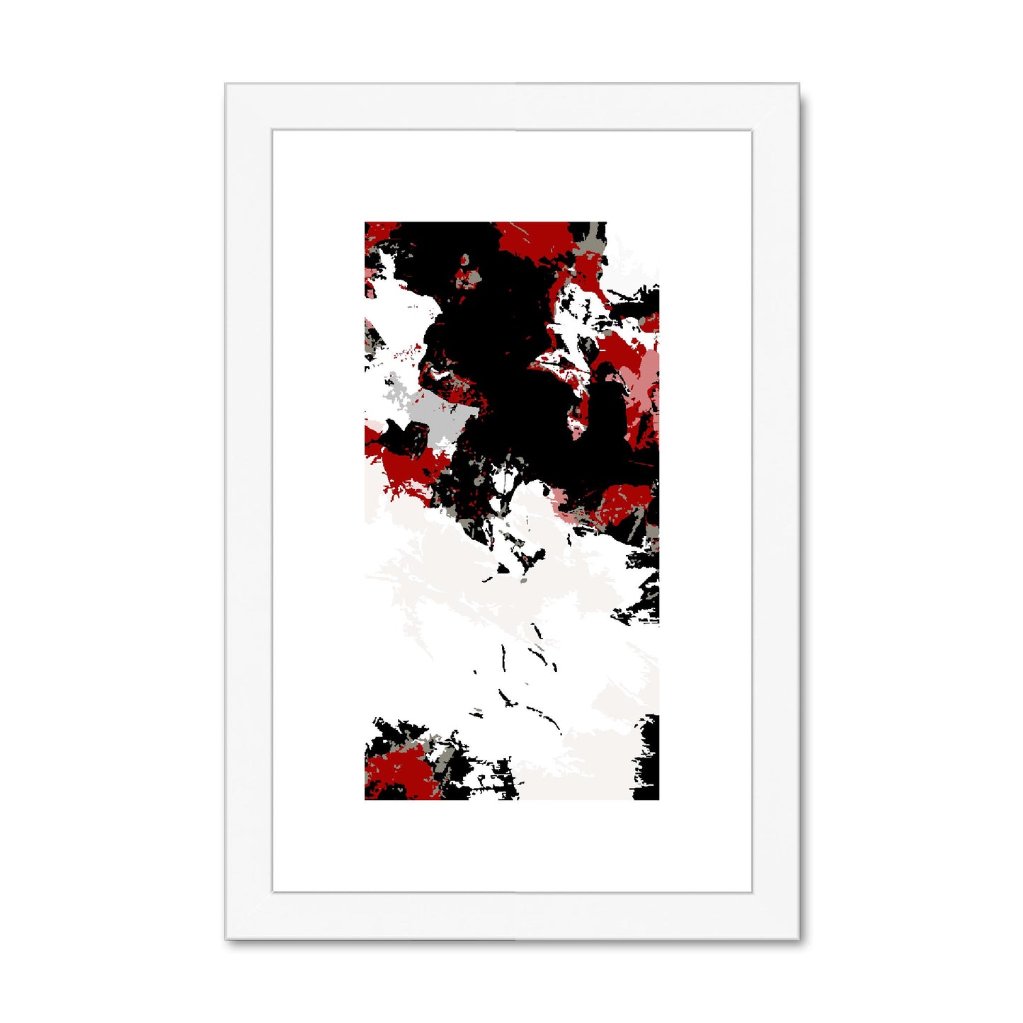 Framed Graphic Art Print, fpv-1190-7696, 8"x12", White Frame