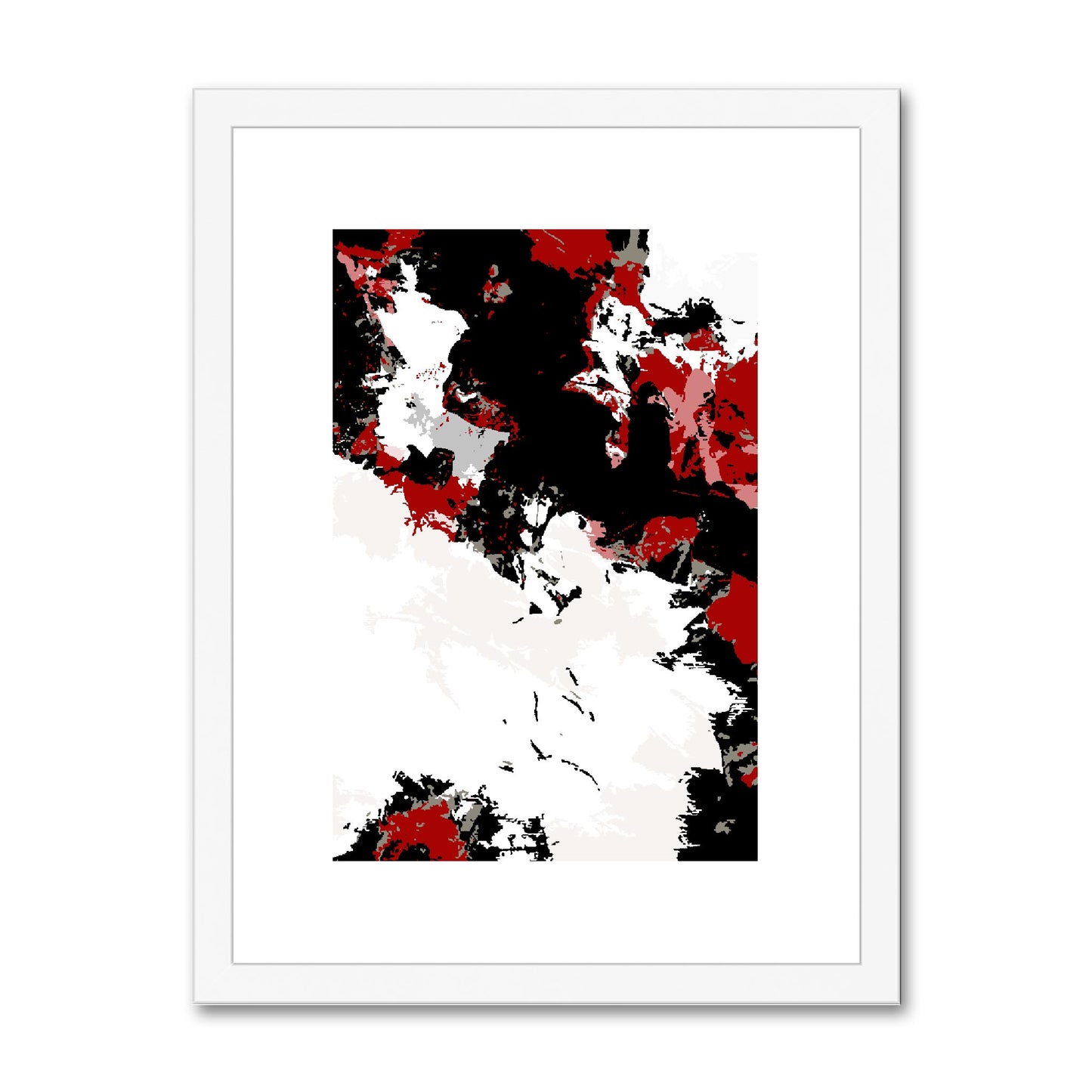 Framed Graphic Art Print, fpv-1190-7696, 12"x16", White Frame