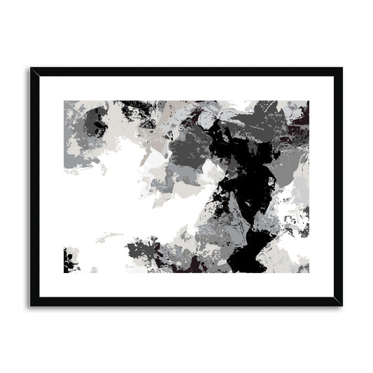 Framed Graphic Art Print, fph-1200-7692, 24"x18", Black Frame