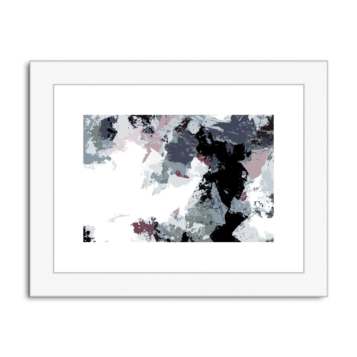 Framed Graphic Art Print, fph-1210-7692, 8"x6", White Frame