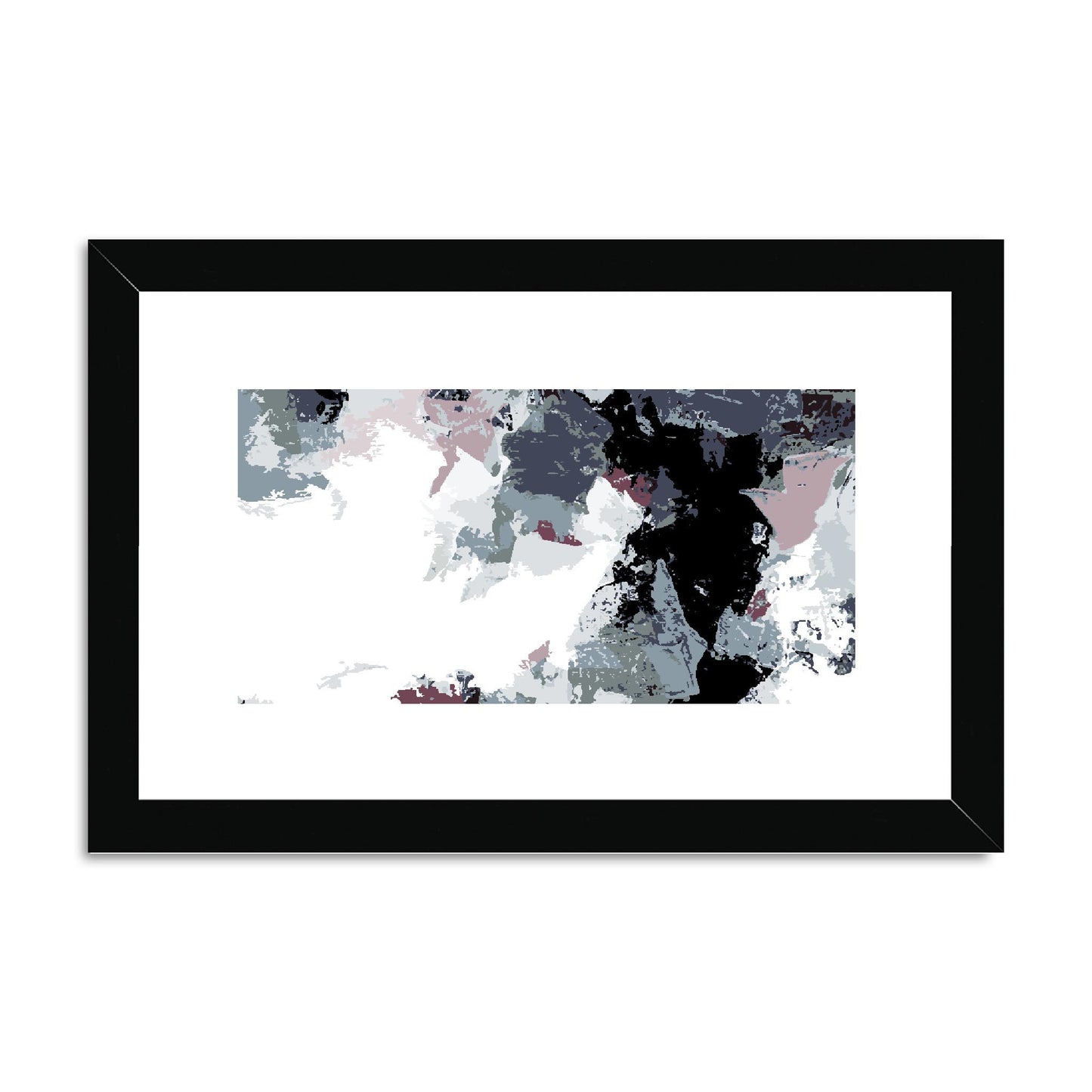 Framed Graphic Art Print, fph-1210-7692, 12"x8", Black Frame
