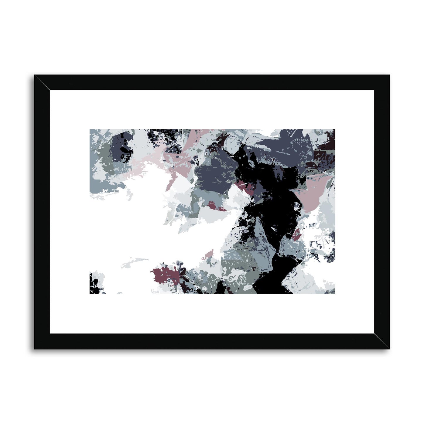 Framed Graphic Art Print, fph-1210-7692, 16"x12", Black Frame