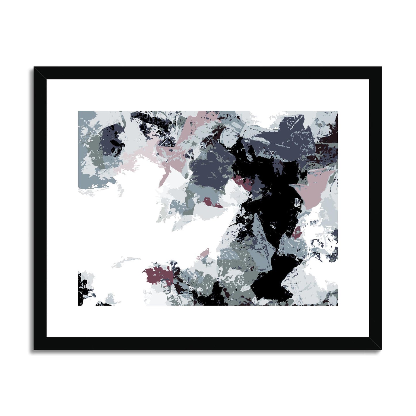 Framed Graphic Art Print, fph-1210-7692, 20"x16", Black Frame