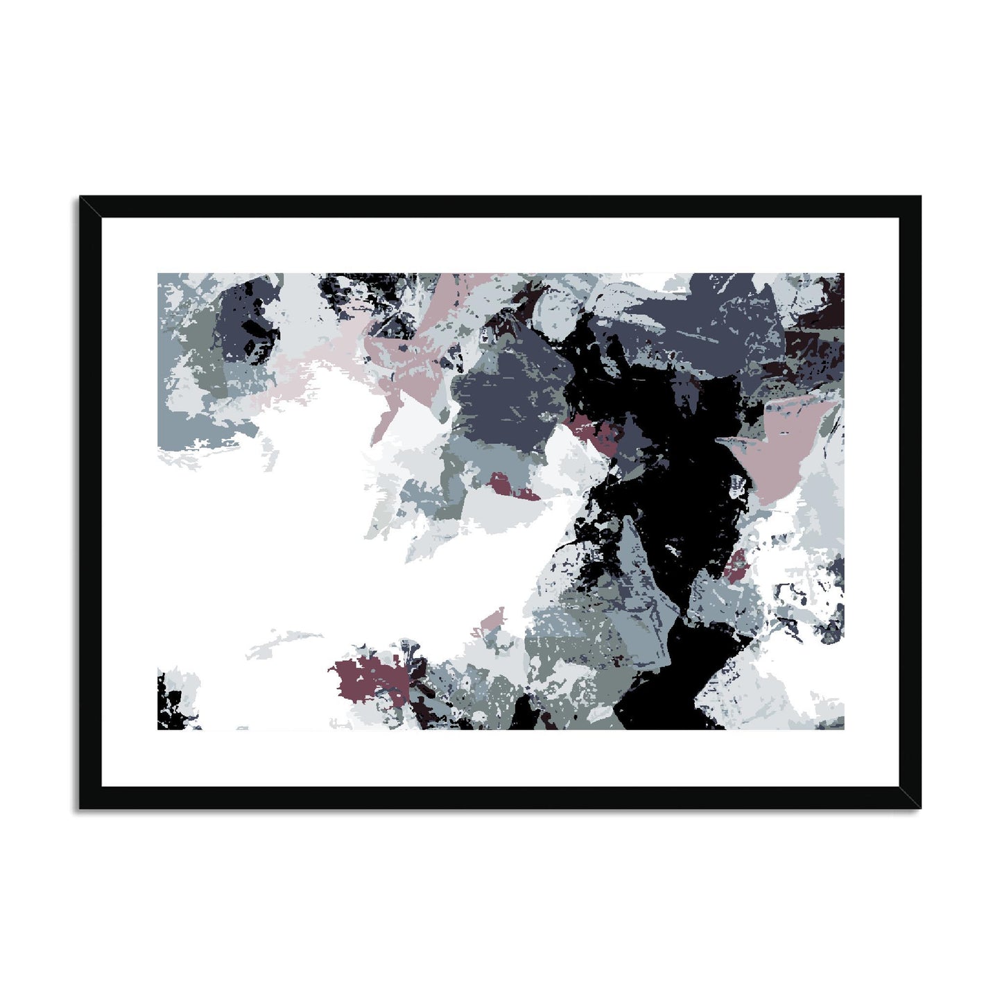 Framed Graphic Art Print, fph-1210-7692, 28"x20", Black Frame