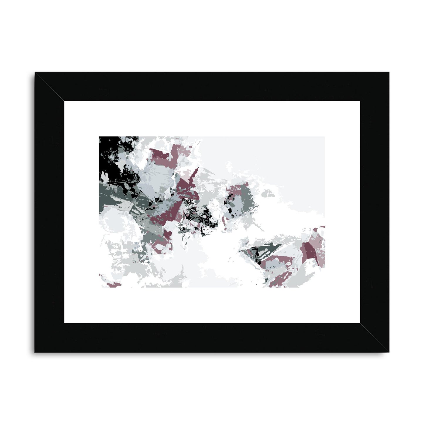 Framed Graphic Art Print, fph-1210-7694, 8"x6", Black Frame