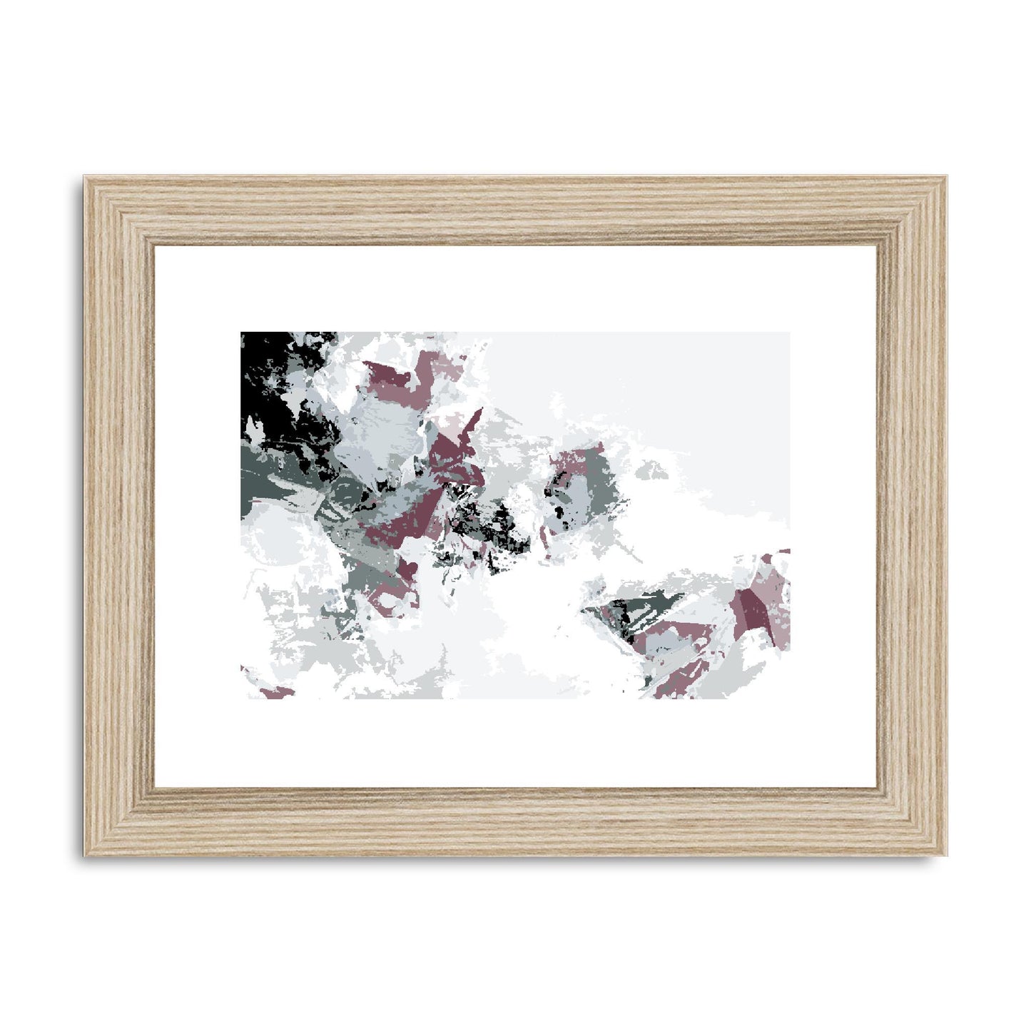 Framed Graphic Art Print, fph-1210-7694, 8"x6", Natural Frame