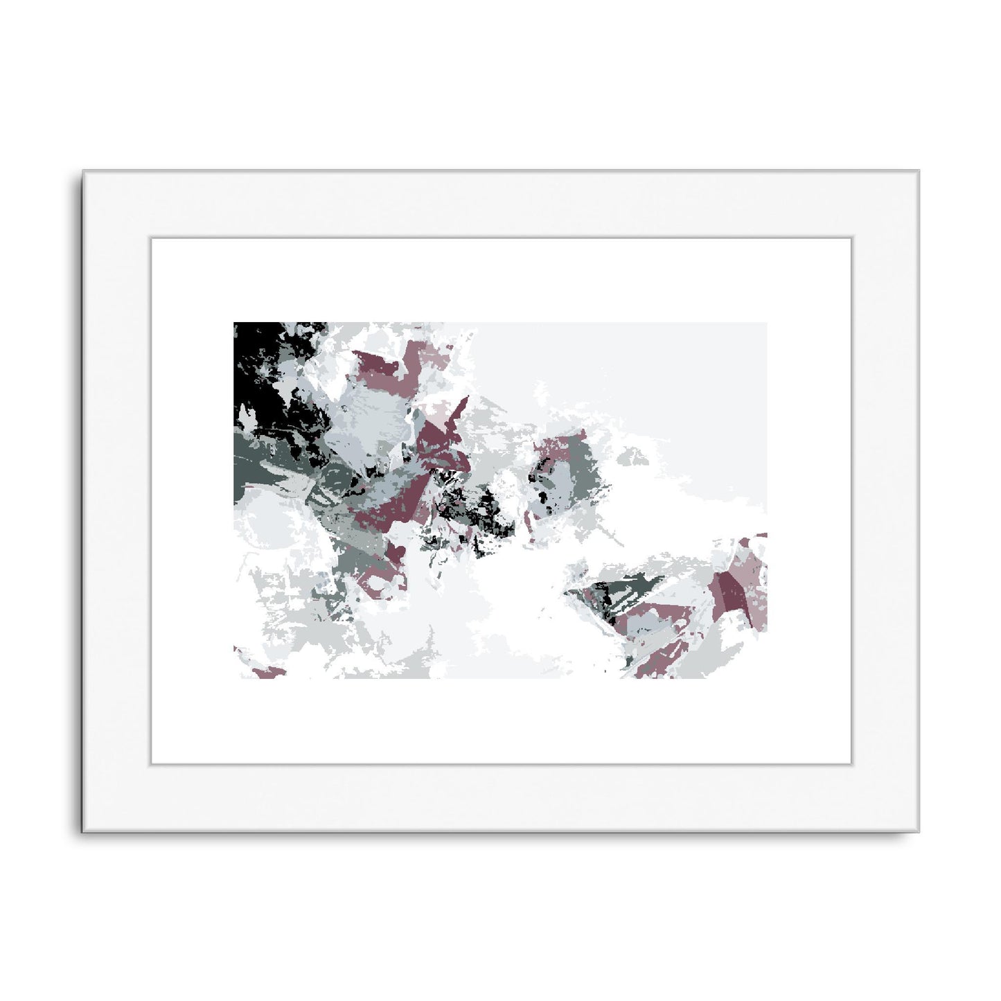 Framed Graphic Art Print, fph-1210-7694, 8"x6", White Frame
