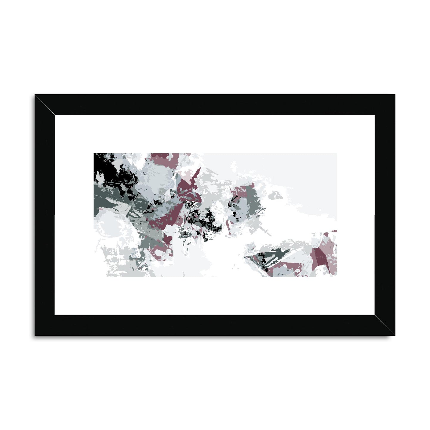 Framed Graphic Art Print, fph-1210-7694, 12"x8", Black Frame