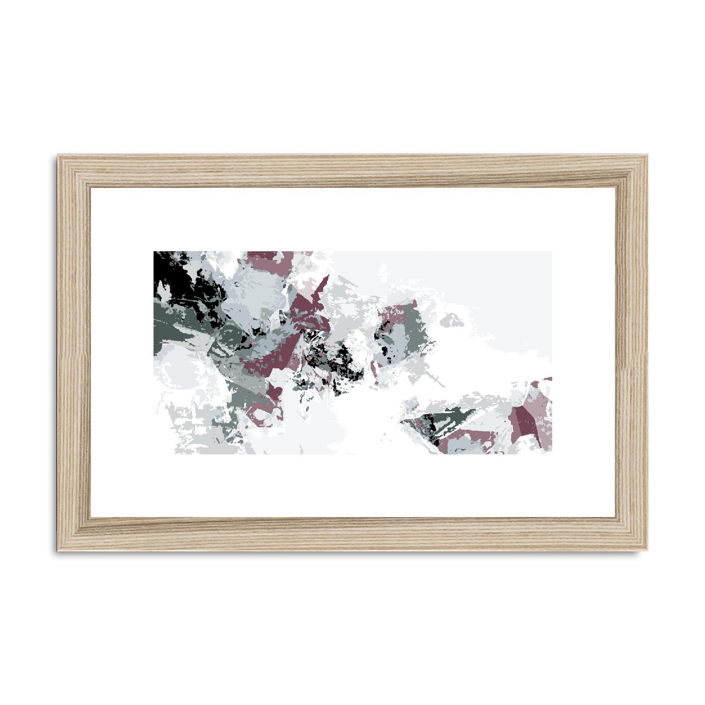 Framed Graphic Art Print, fph-1210-7694, 12"x8", Natural Frame