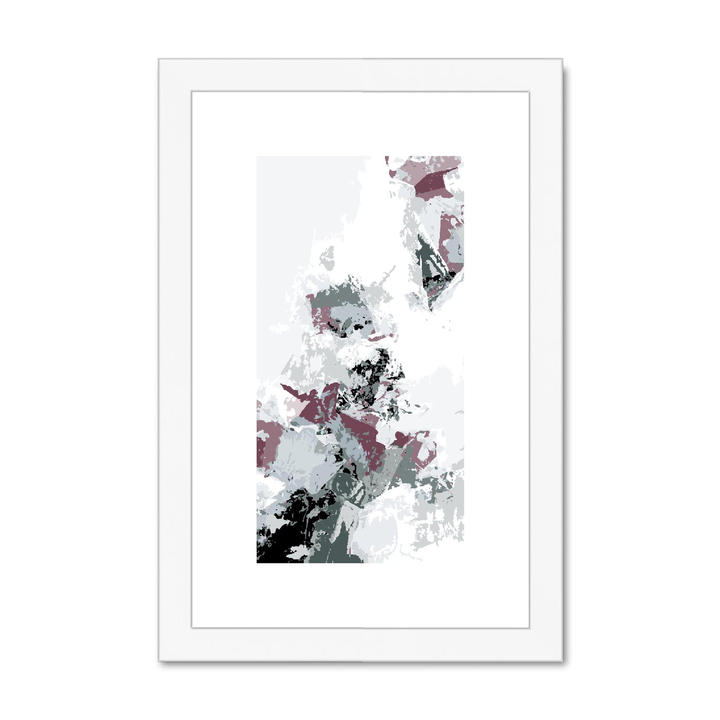 Framed Graphic Art Print, fpv-1210-7694, 8"x12", White Frame