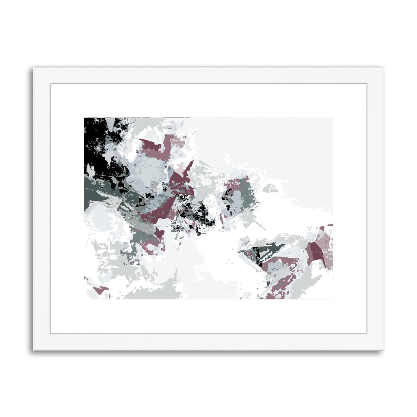 Framed Graphic Art Print, fph-1210-7694, 14"x11", White Frame