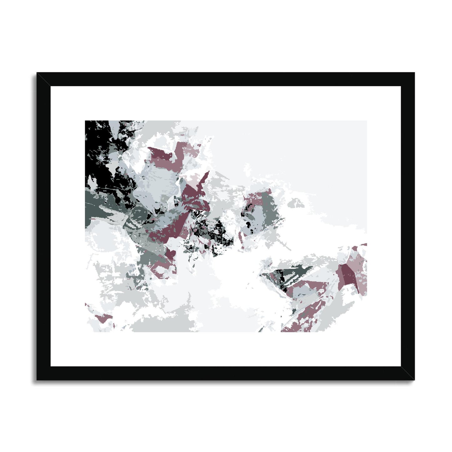 Framed Graphic Art Print, fph-1210-7694, 20"x16", Black Frame