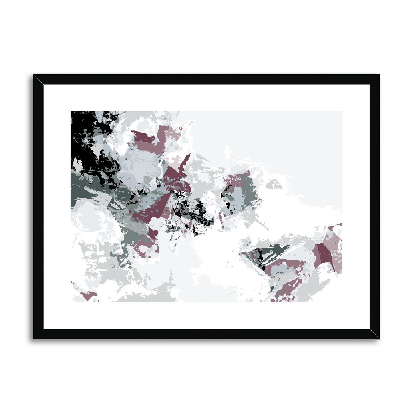 Framed Graphic Art Print, fph-1210-7694, 24"x18", Black Frame