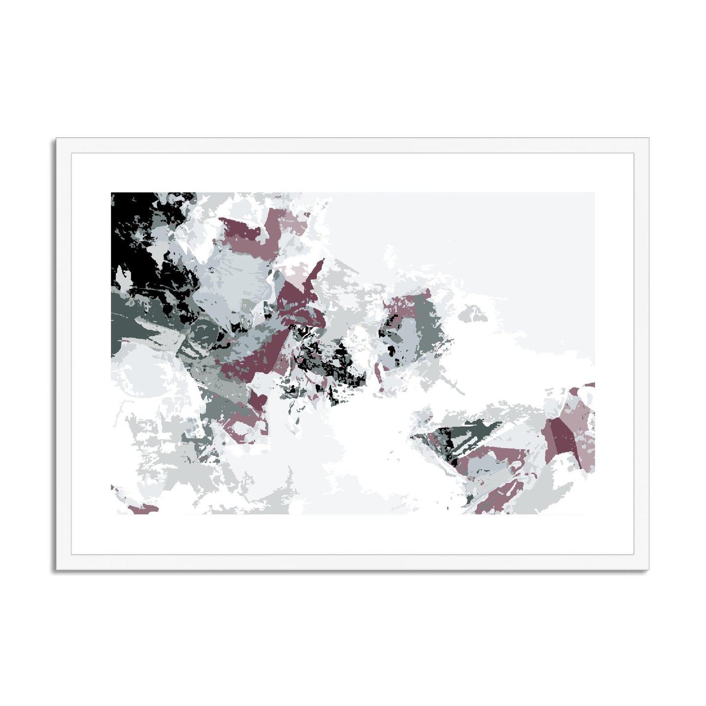 Framed Graphic Art Print, fph-1210-7694, 28"x20", White Frame