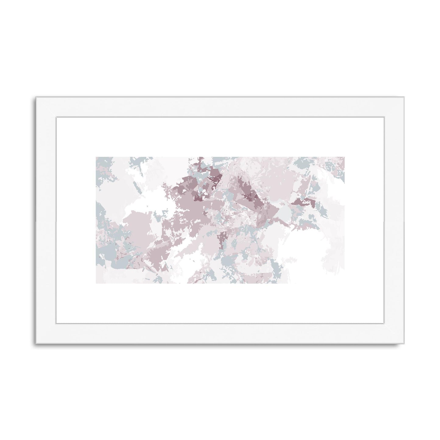 Framed Graphic Art Print, fph-1210-7698, 12"x8", White Frame