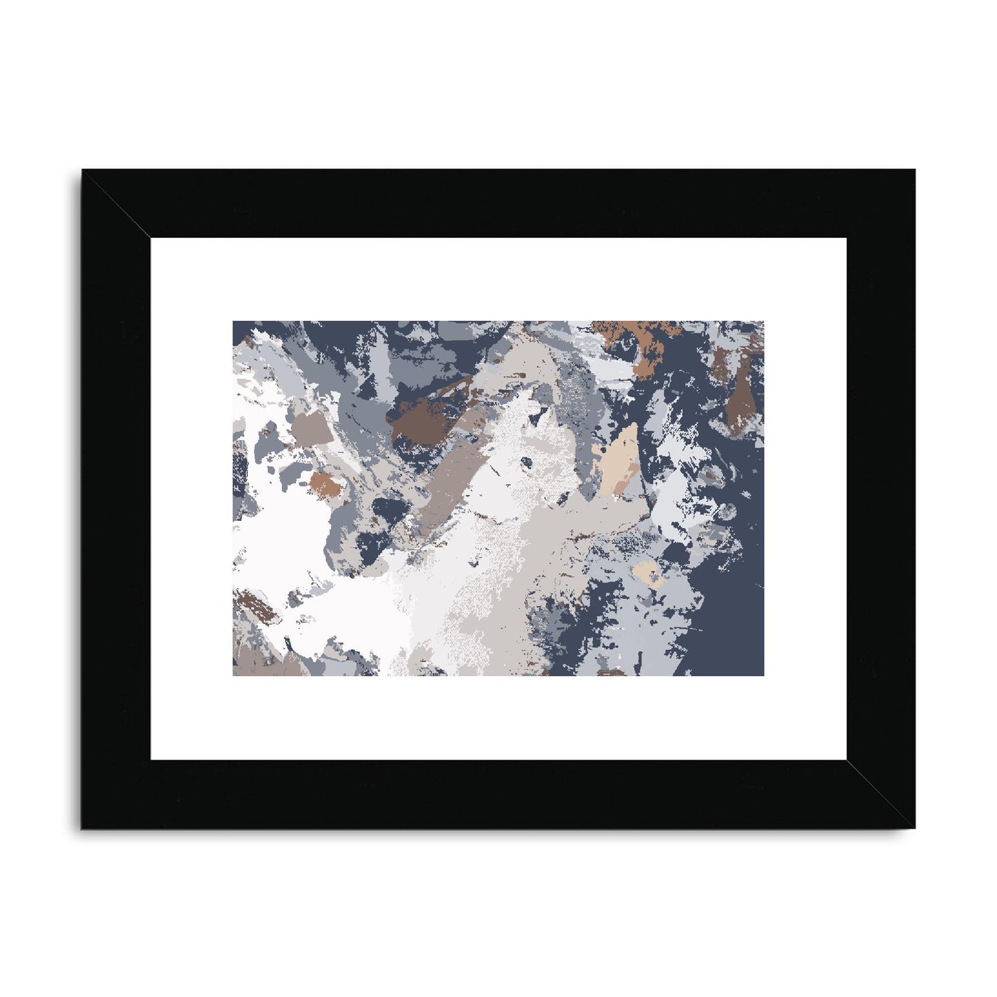 Framed Graphic Art Print, fph-1220-7689, 8"x6", Black Frame