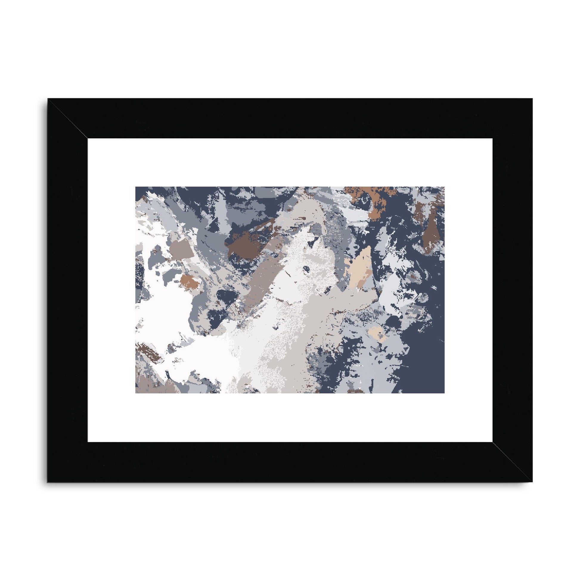 Framed Graphic Art Print, fph-1220-7689, 8"x6", Black Frame