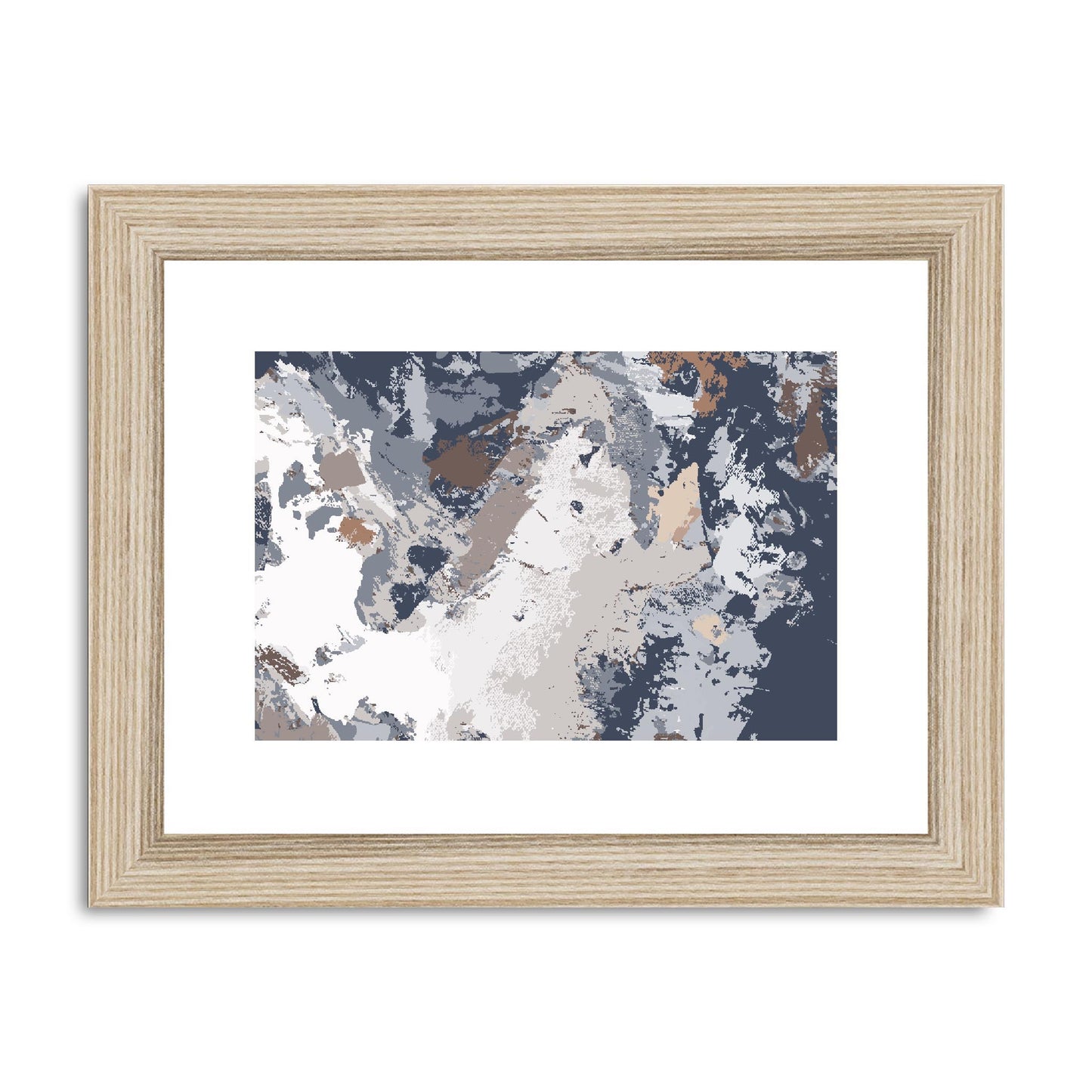 Framed Graphic Art Print, fph-1220-7689, 8"x6", Natural Frame