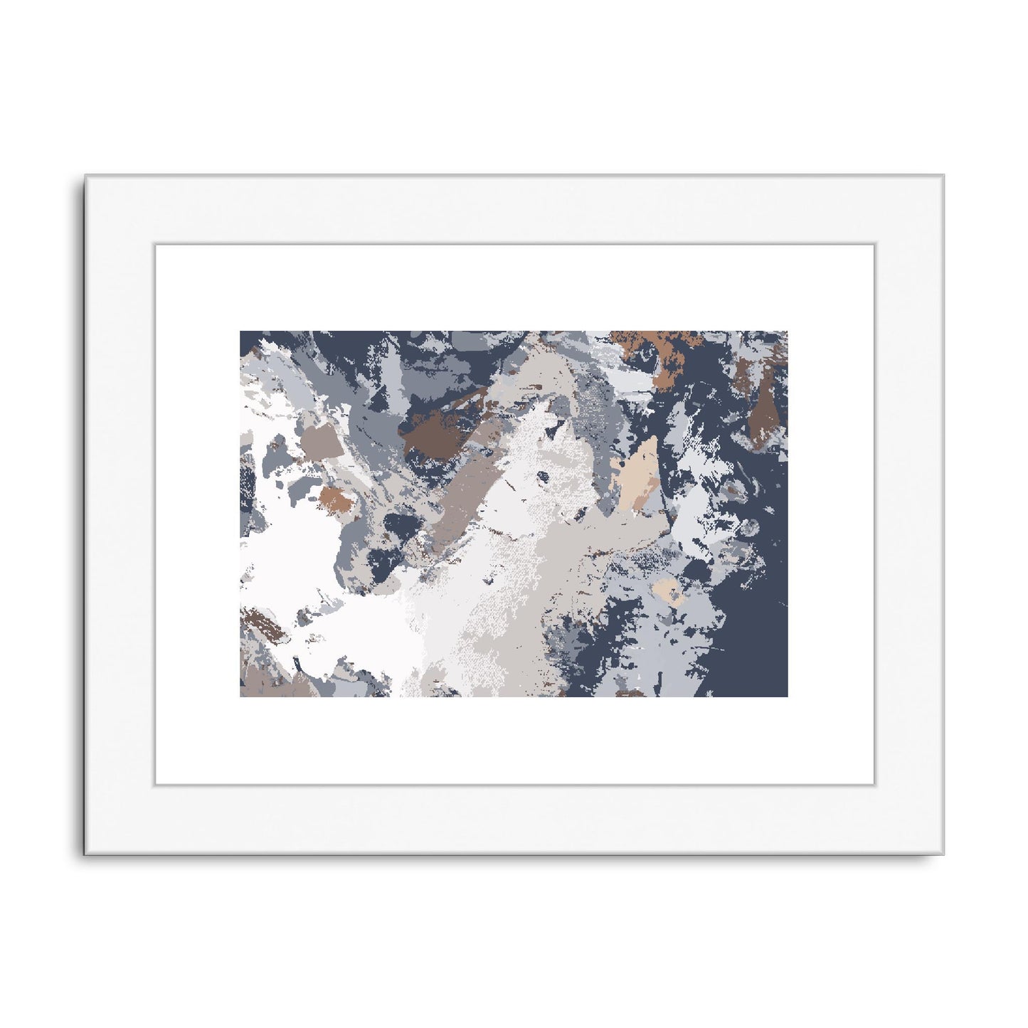 Framed Graphic Art Print, fph-1220-7689, 8"x6", White Frame