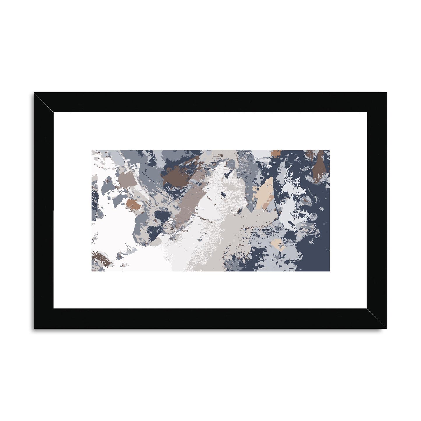 Framed Graphic Art Print, fph-1220-7689, 12"x8", Black Frame