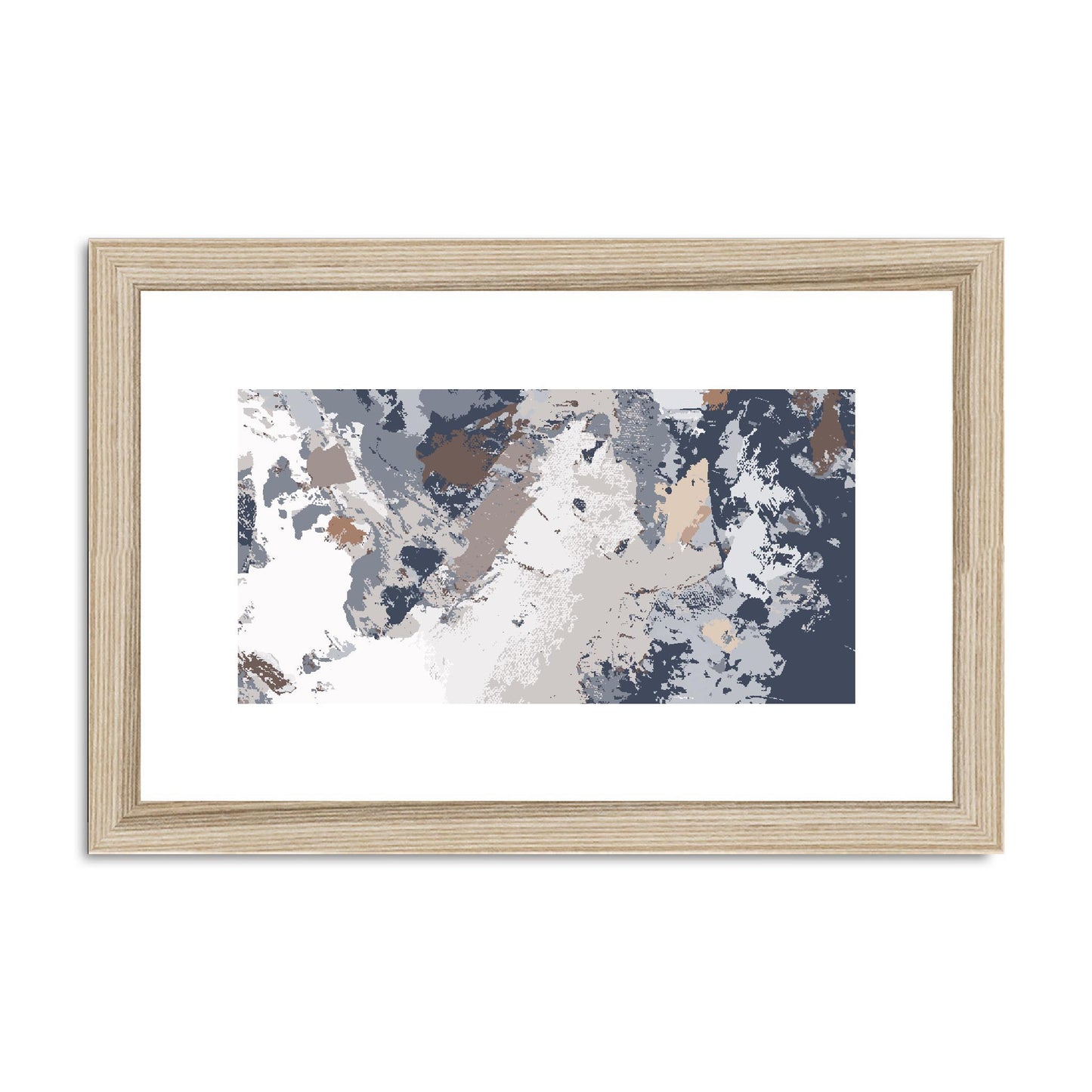 Framed Graphic Art Print, fph-1220-7689, 12"x8", Natural Frame