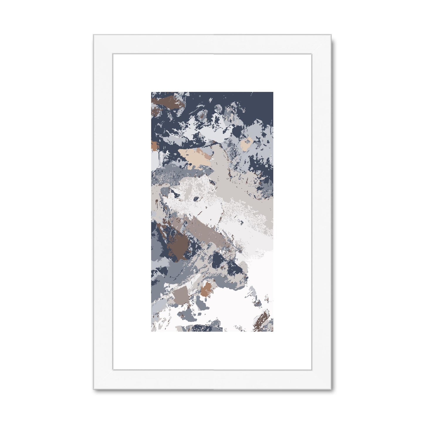 Framed Graphic Art Print, fpv-1220-7689, 8"x12", White Frame