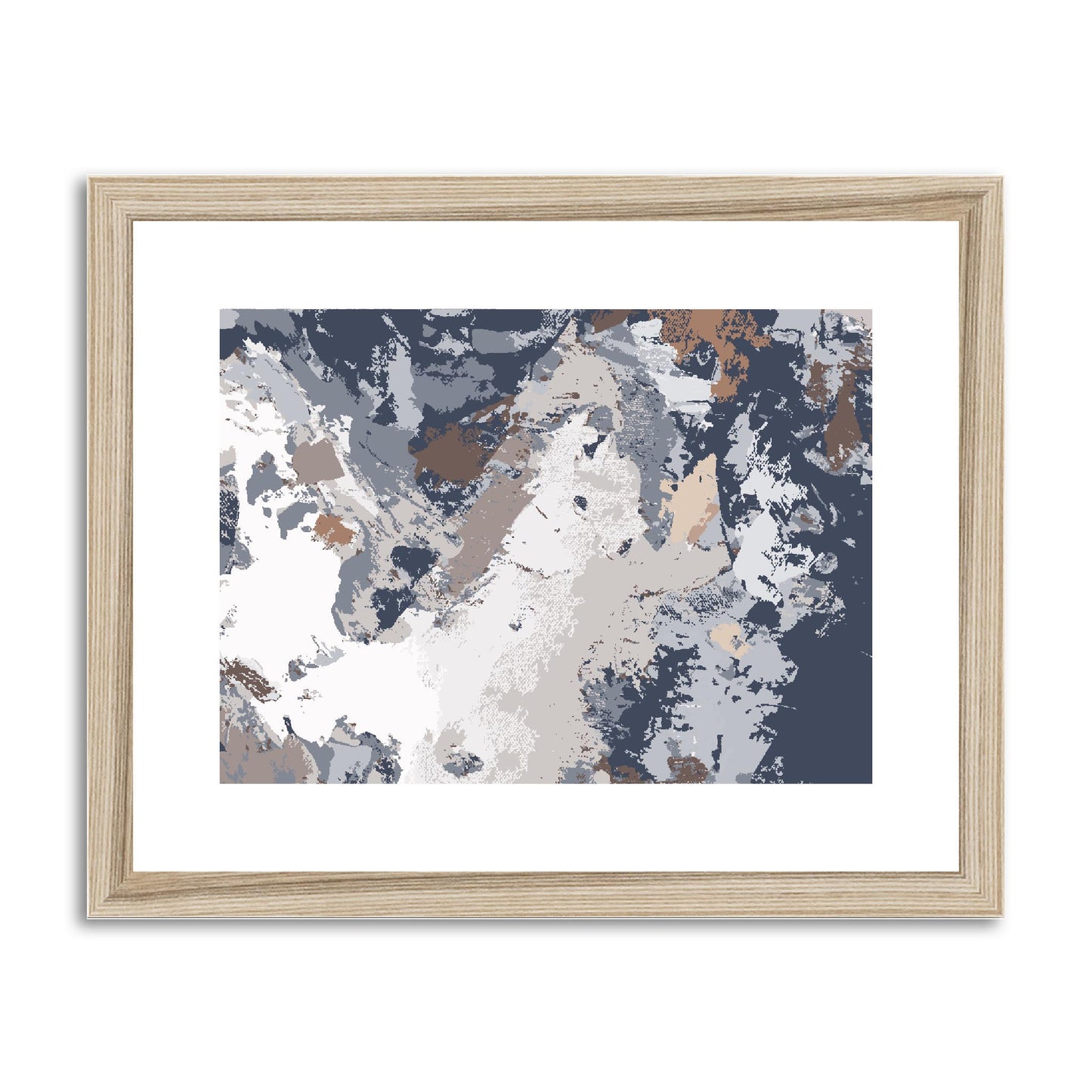 Framed Graphic Art Print, fph-1220-7689, 14"x11", Natural Frame