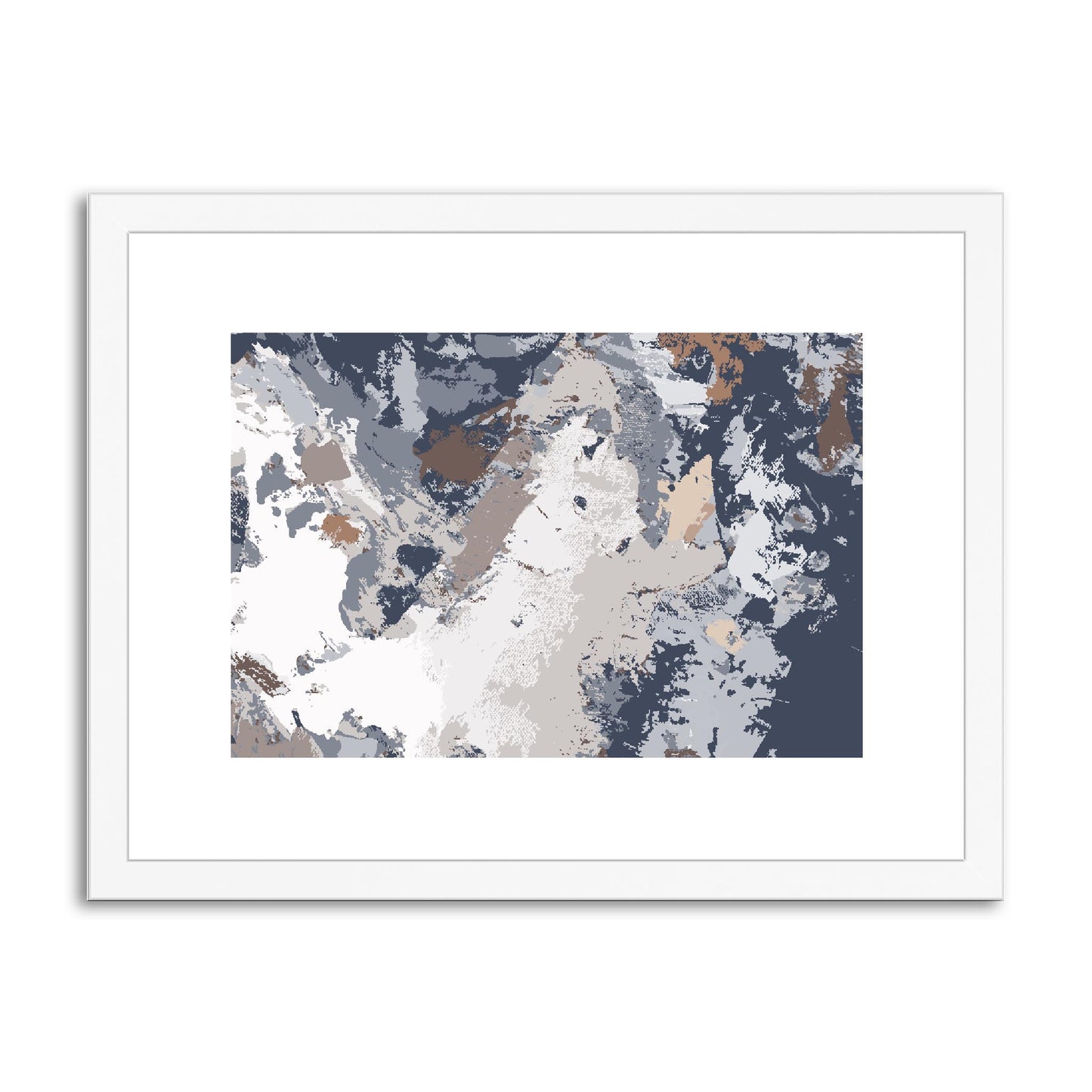 Framed Graphic Art Print, fph-1220-7689, 16"x12", White Frame