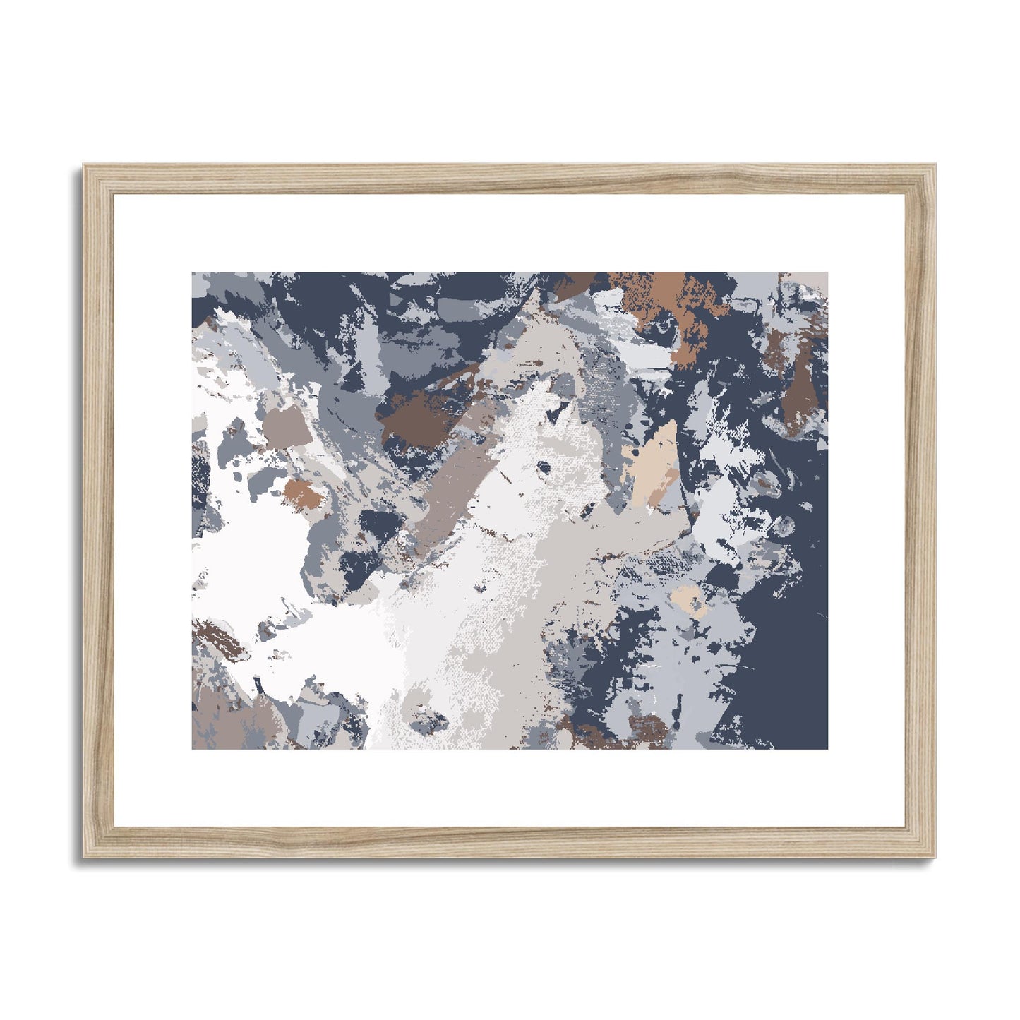 Framed Graphic Art Print, fph-1220-7689, 20"x16", Natural Frame