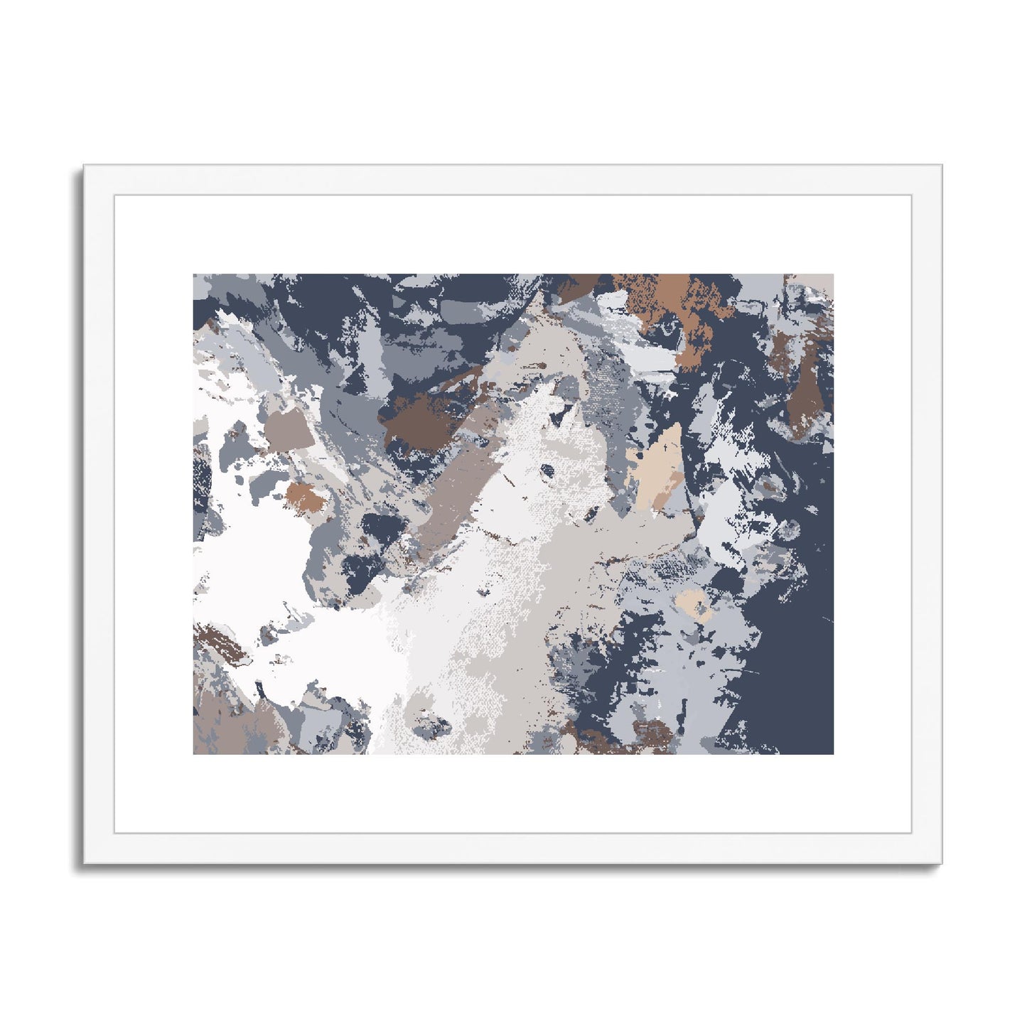 Framed Graphic Art Print, fph-1220-7689, 20"x16", White Frame