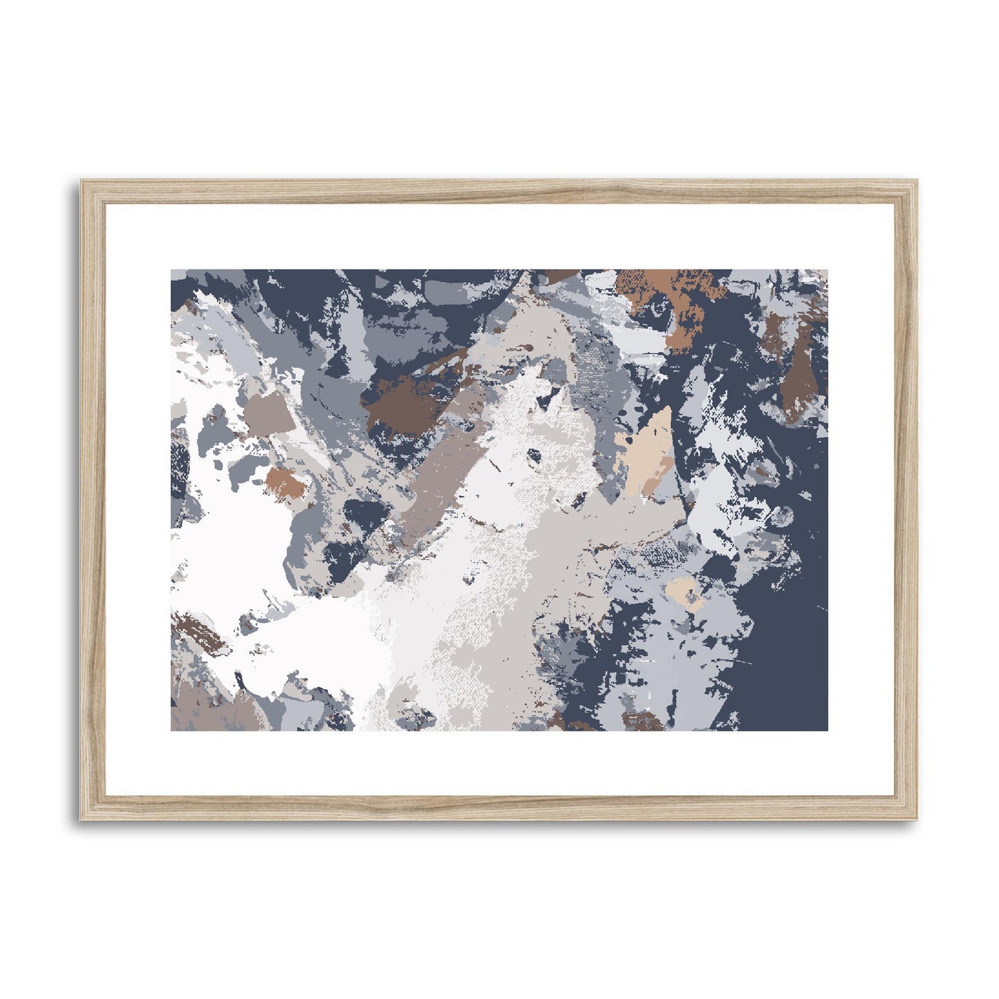 Framed Graphic Art Print, fph-1220-7689, 24"x18", Natural Frame