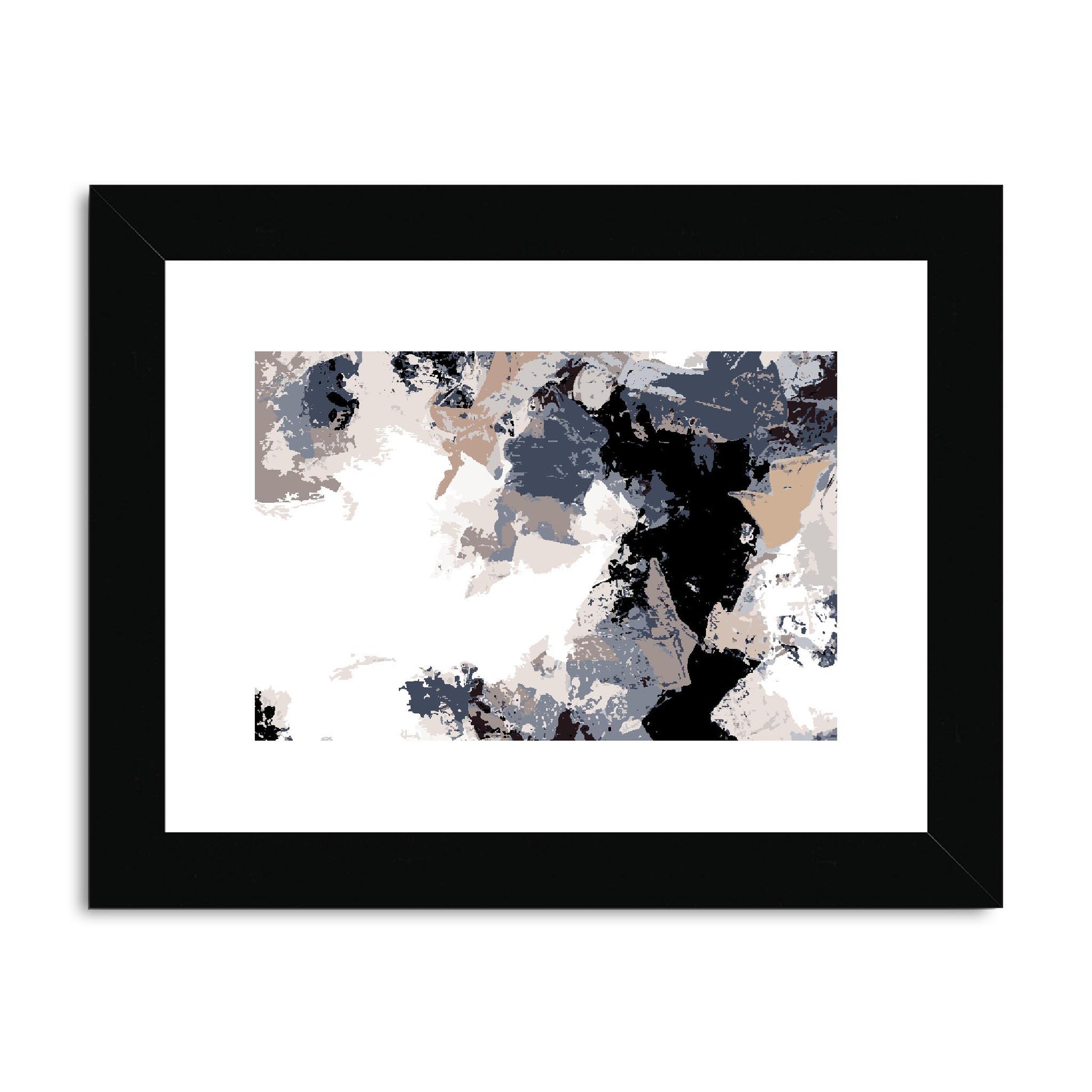 Framed Graphic Art Print, fph-1220-7692, 8"x6", Black Frame