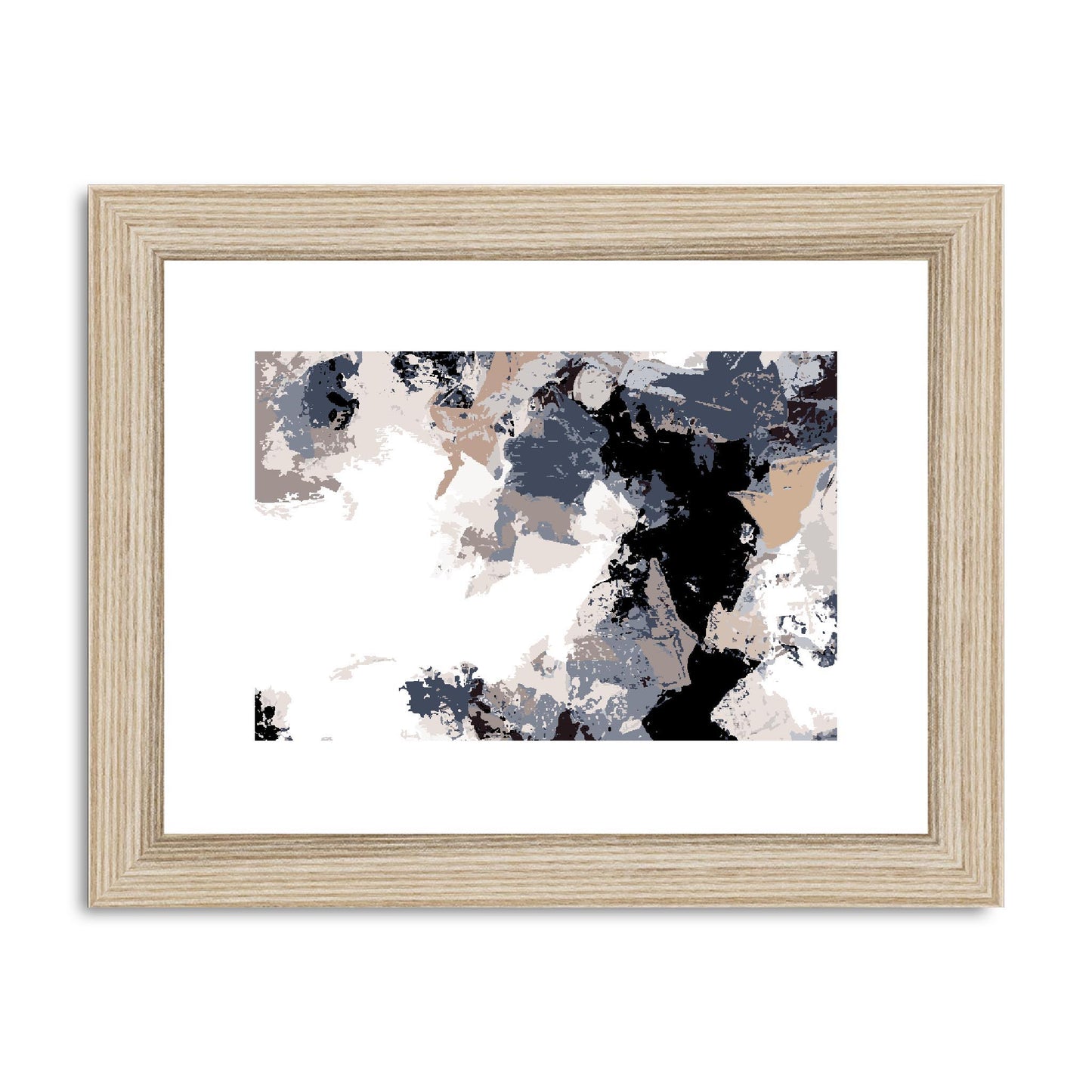 Framed Graphic Art Print, fph-1220-7692, 8"x6", Natural Frame