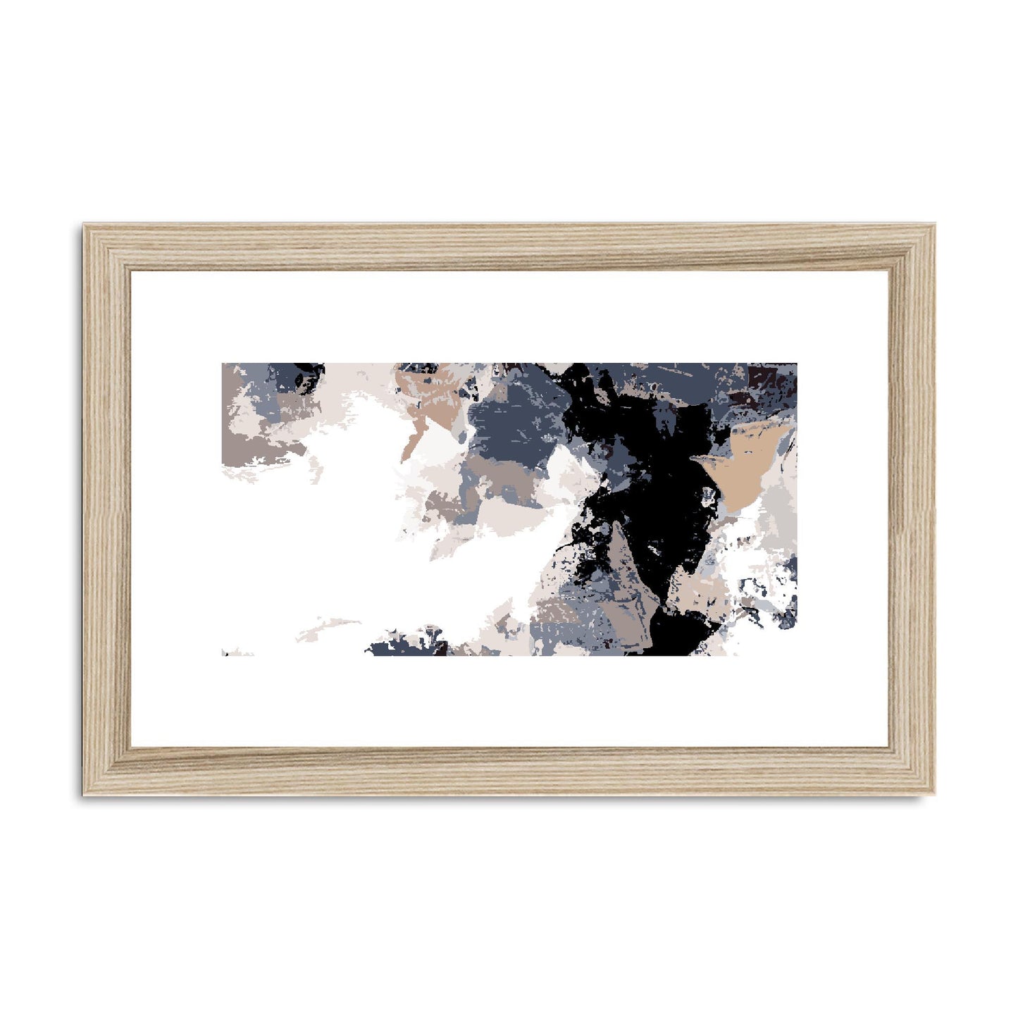 Framed Graphic Art Print, fph-1220-7692, 12"x8", Natural Frame