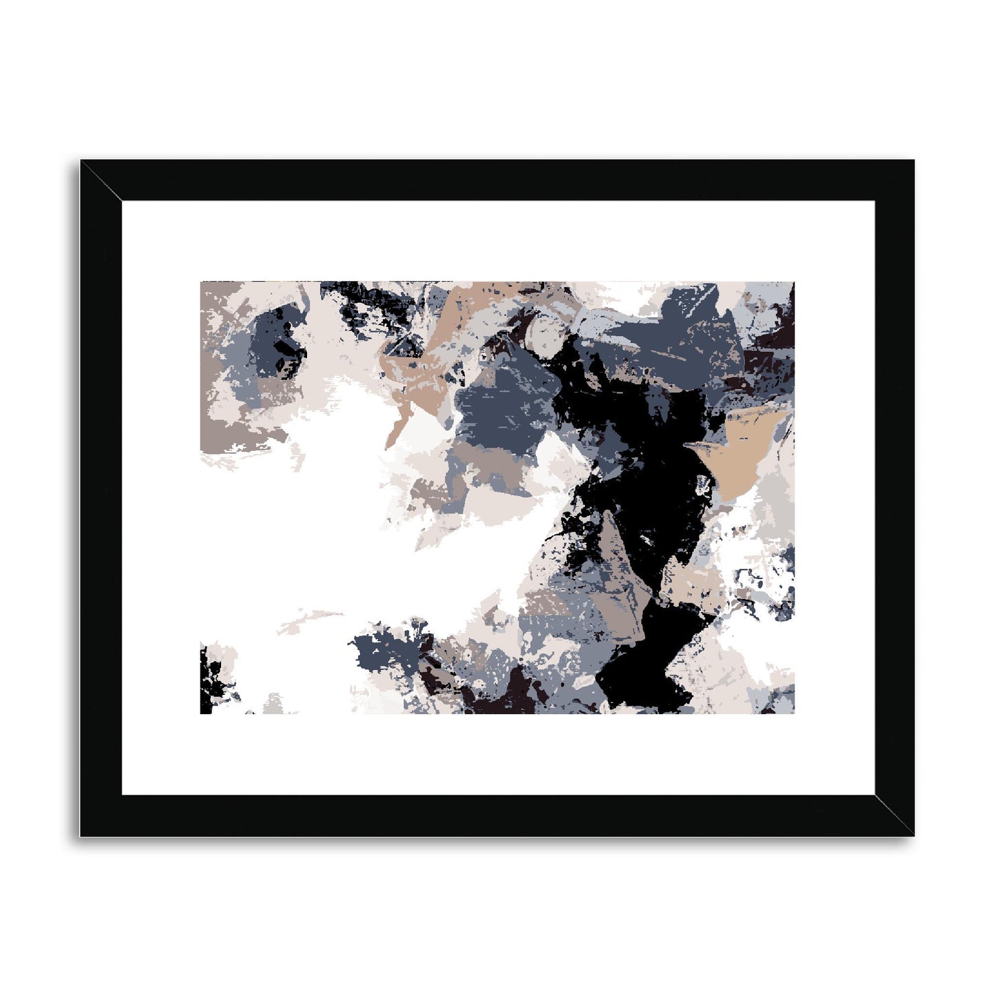 Framed Graphic Art Print, fph-1220-7692, 14"x11", Black Frame