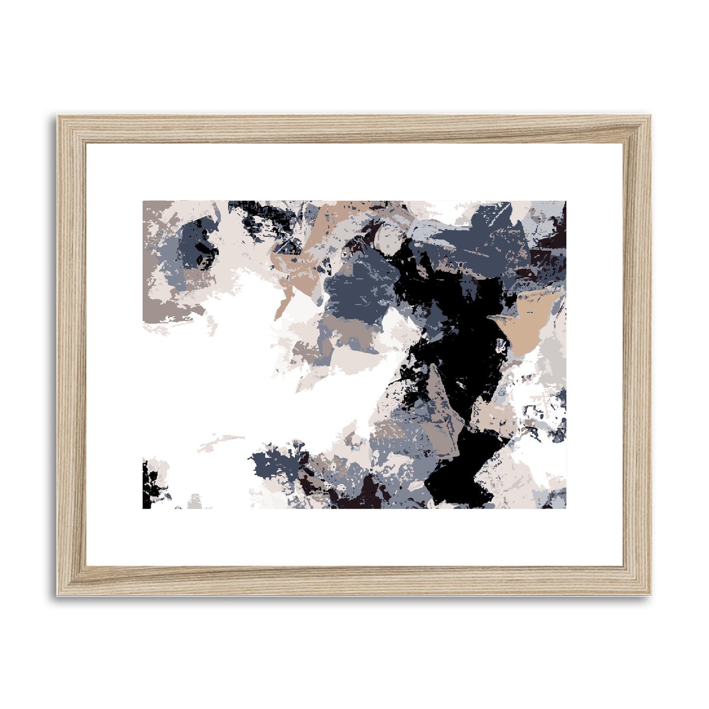 Framed Graphic Art Print, fph-1220-7692, 14"x11", Natural Frame