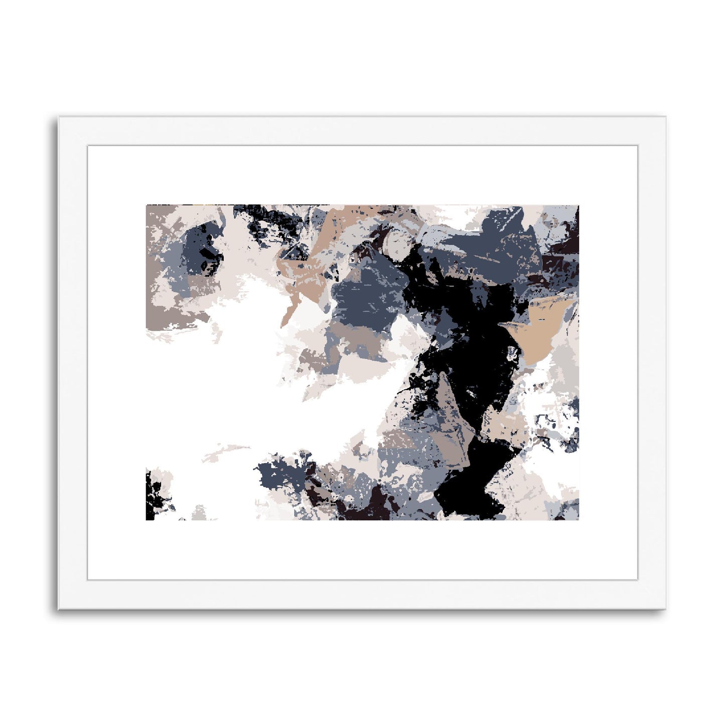 Framed Graphic Art Print, fph-1220-7692, 14"x11", White Frame