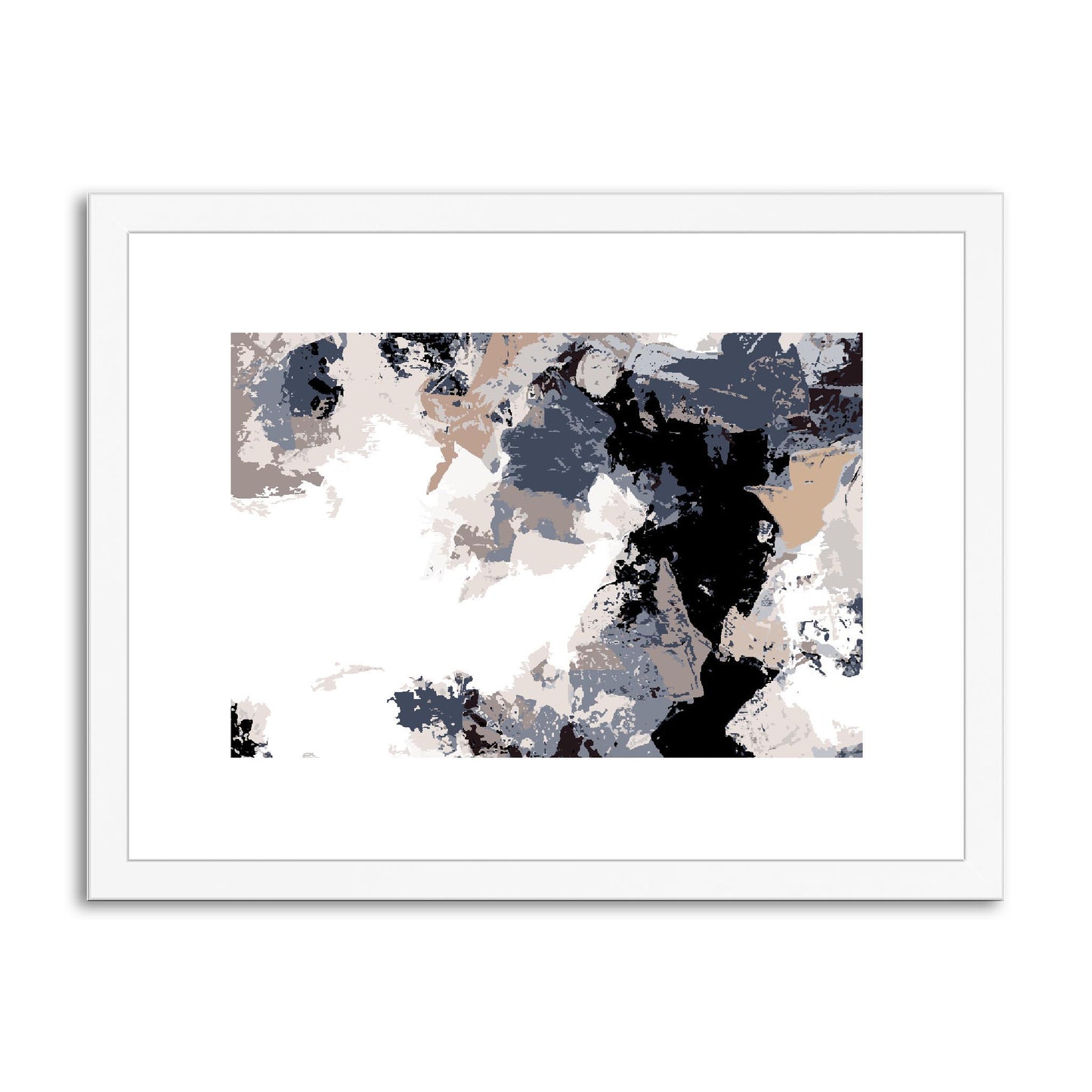 Framed Graphic Art Print, fph-1220-7692, 16"x12", White Frame