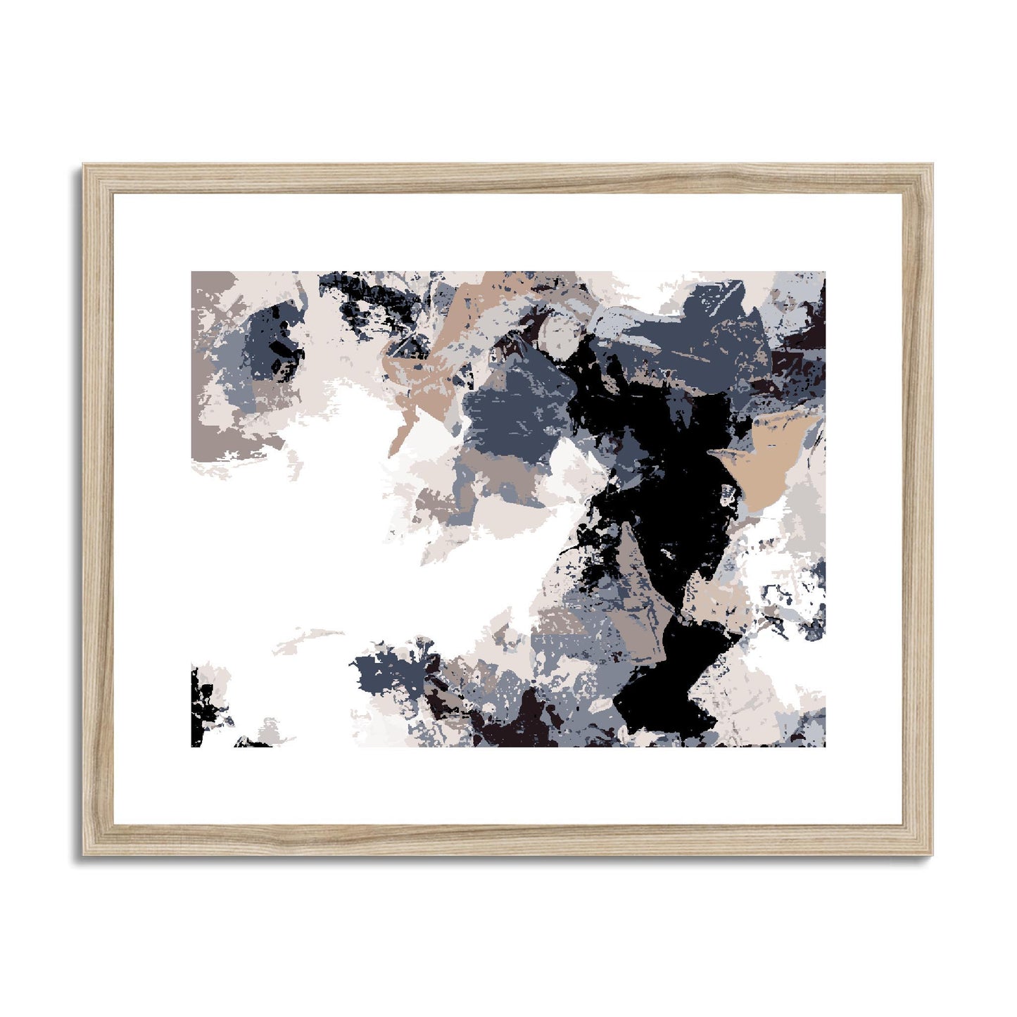 Framed Graphic Art Print, fph-1220-7692, 20"x16", Natural Frame