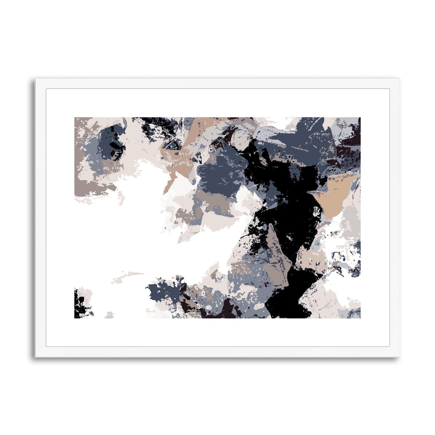 Framed Graphic Art Print, fph-1220-7692, 24"x18", White Frame