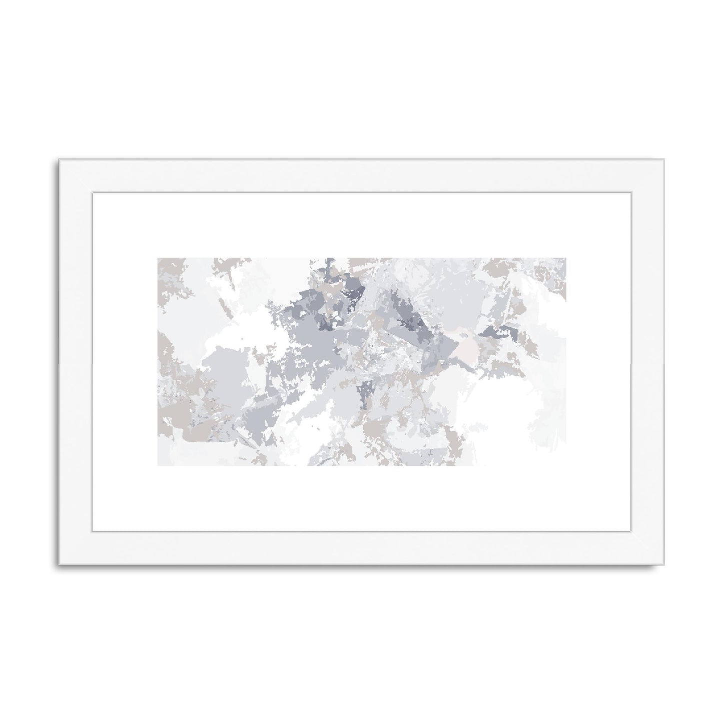 Framed Graphic Art Print, fph-1220-7698, 12"x8", White Frame