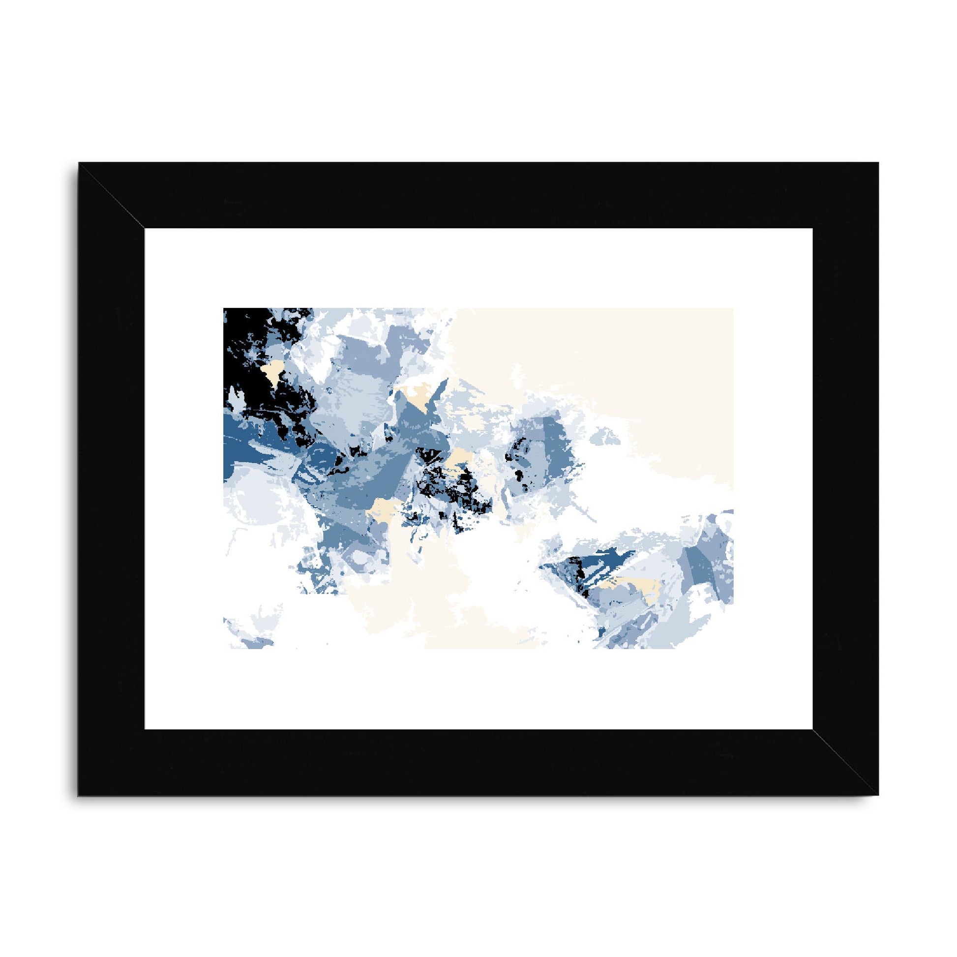 Framed Graphic Art Print, fph-1230-7694, 8"x6", Black Frame