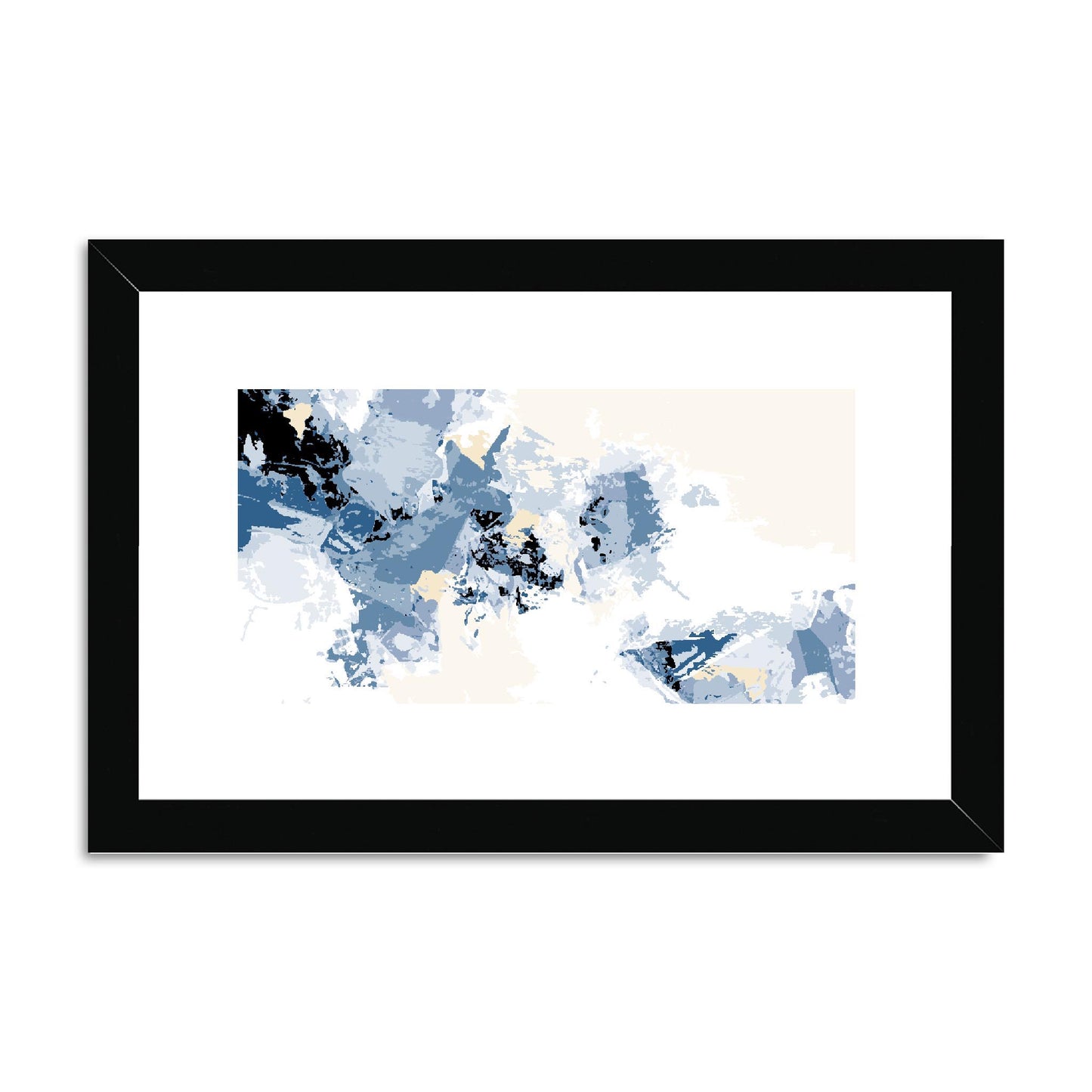 Framed Graphic Art Print, fph-1230-7694, 12"x8", Black Frame