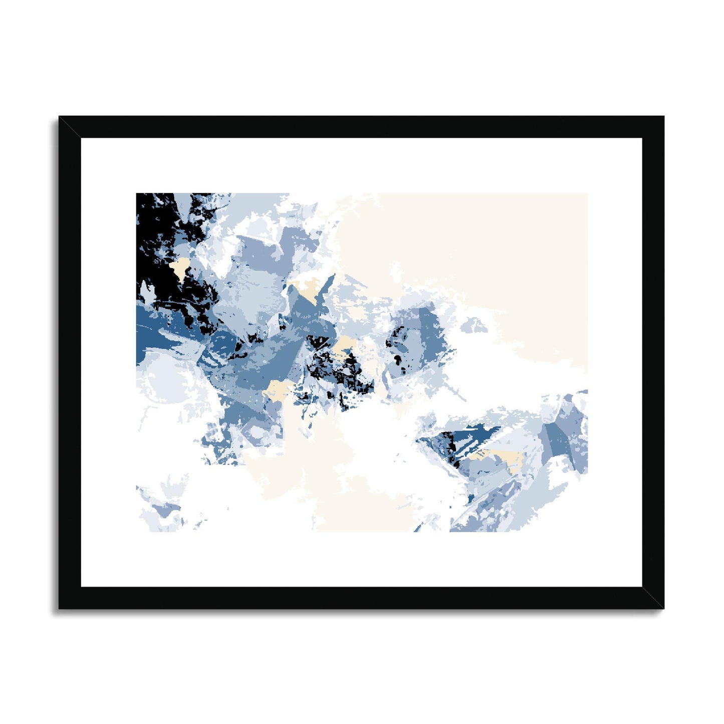 Framed Graphic Art Print, fph-1230-7694, 20"x16", Black Frame