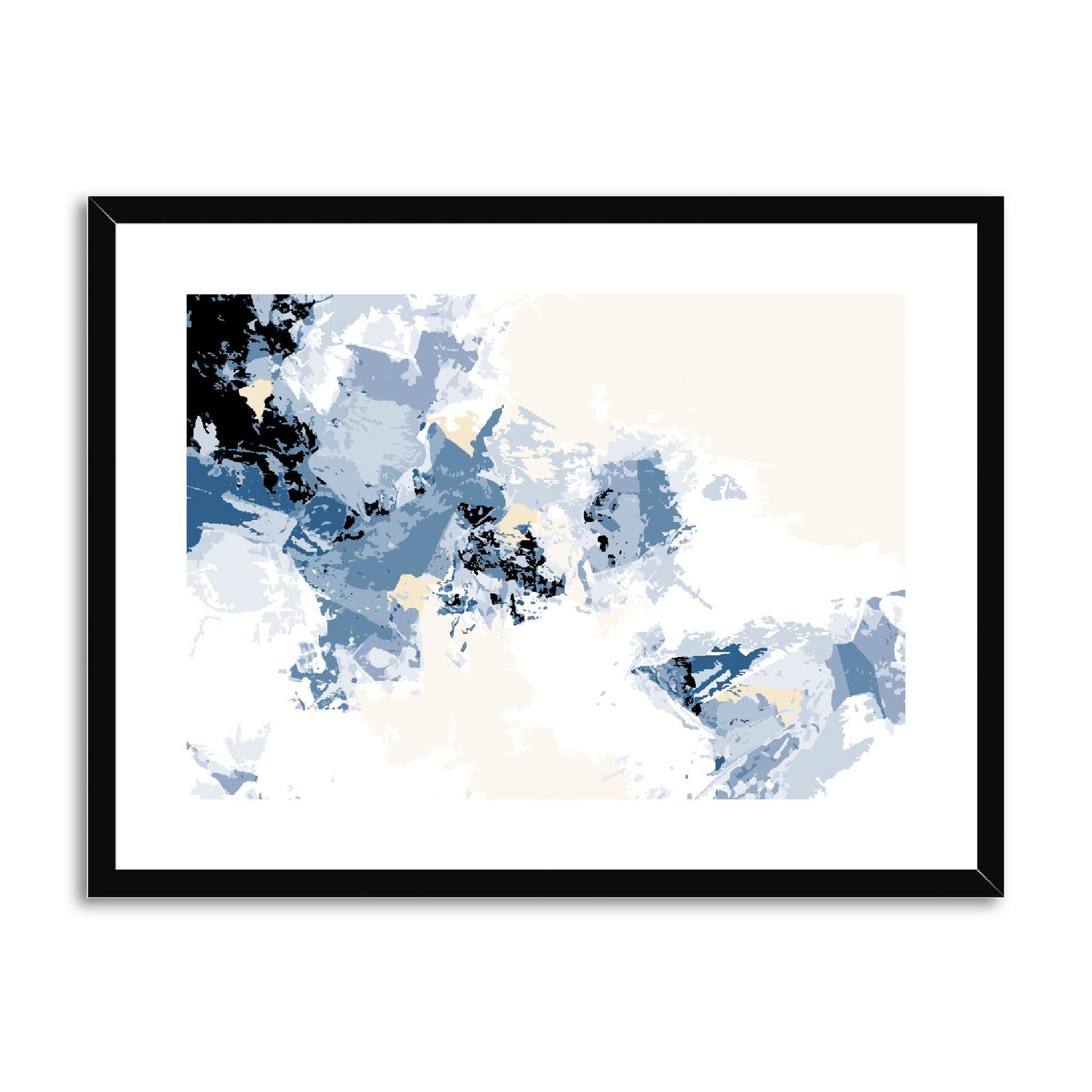 Framed Graphic Art Print, fph-1230-7694, 24"x18", Black Frame
